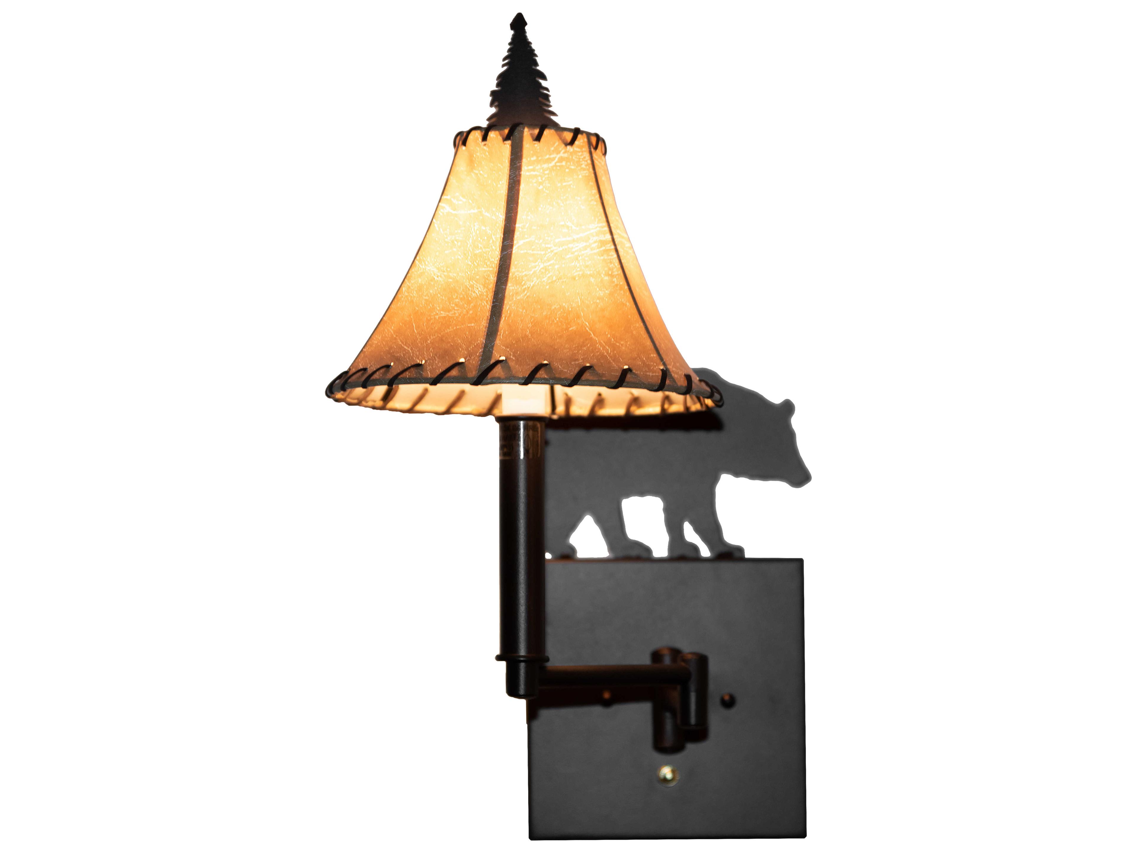 Meyda Lone Bear 1-Light Mahogany Bronze Wall Sconce