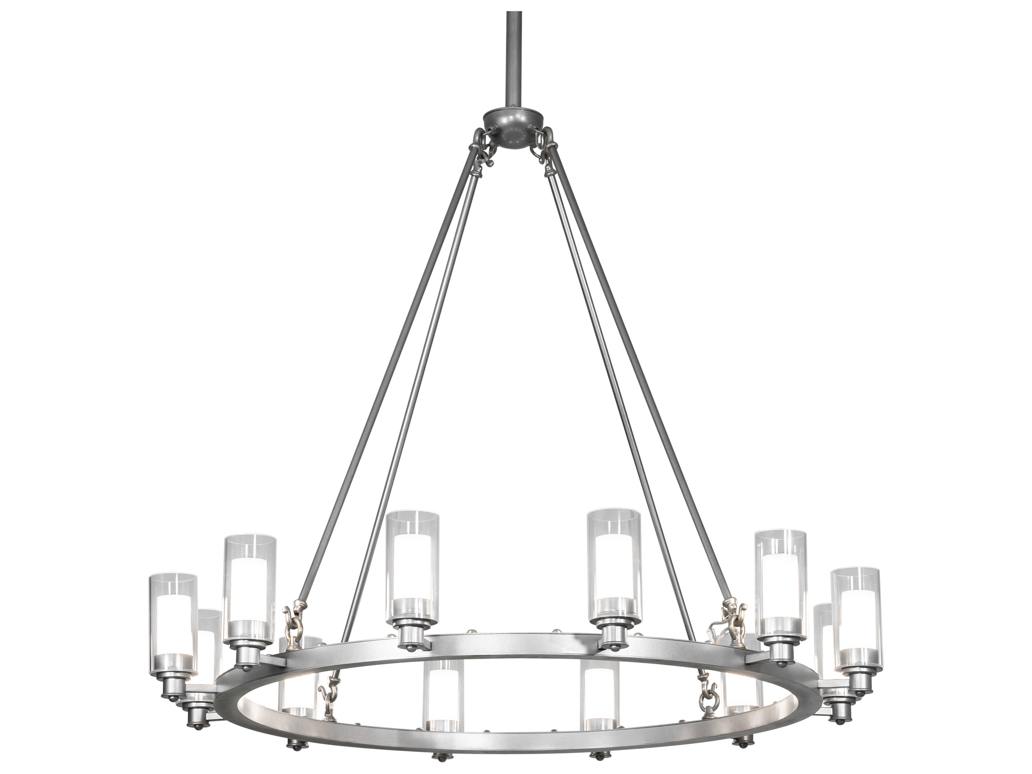 Meyda Loxley Strip Sparkle Silver LED Cylinder Round Chandelier