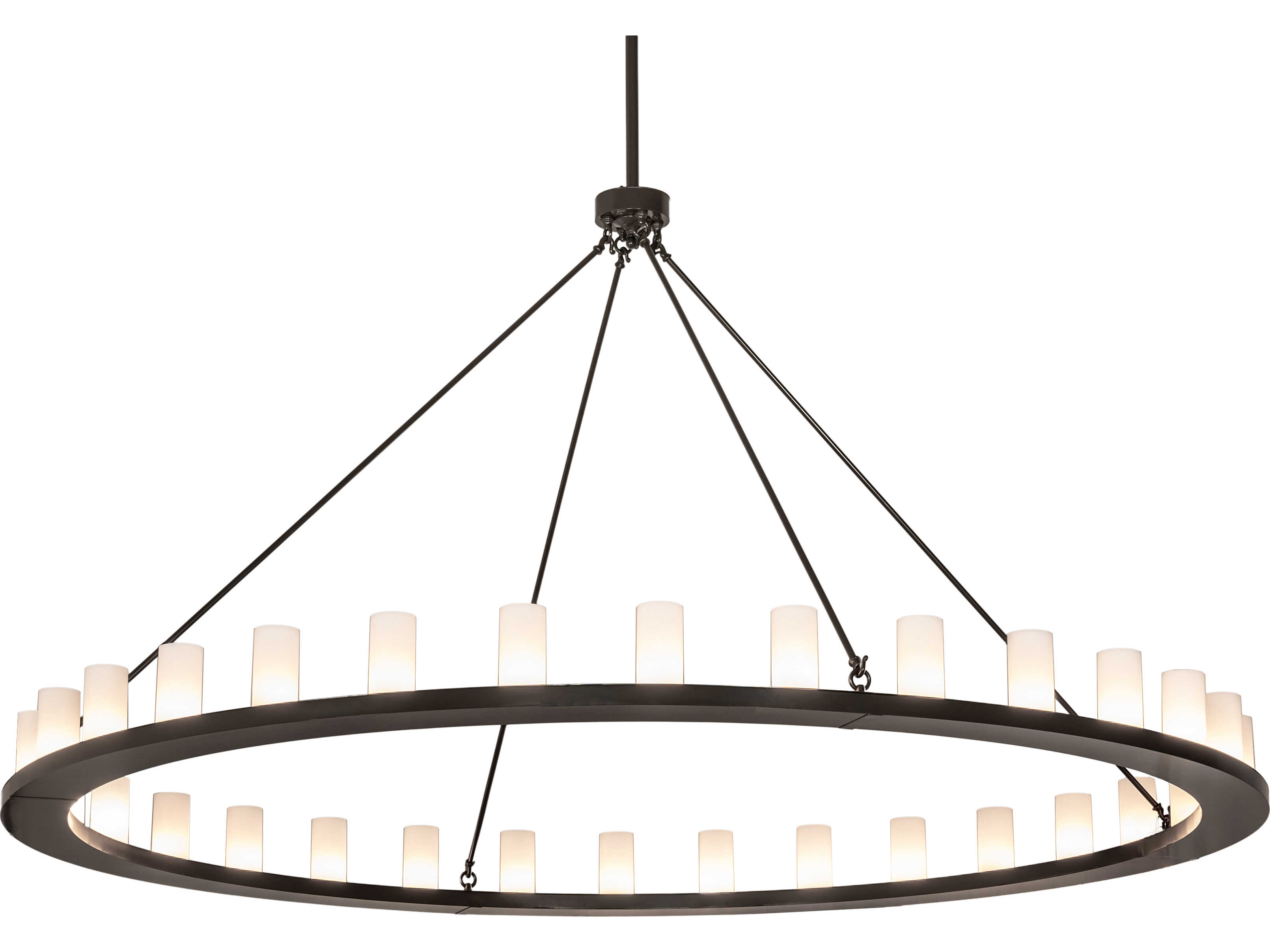Meyda Loxley 32-Light Timeless Bronze Cylinder Round Chandelier