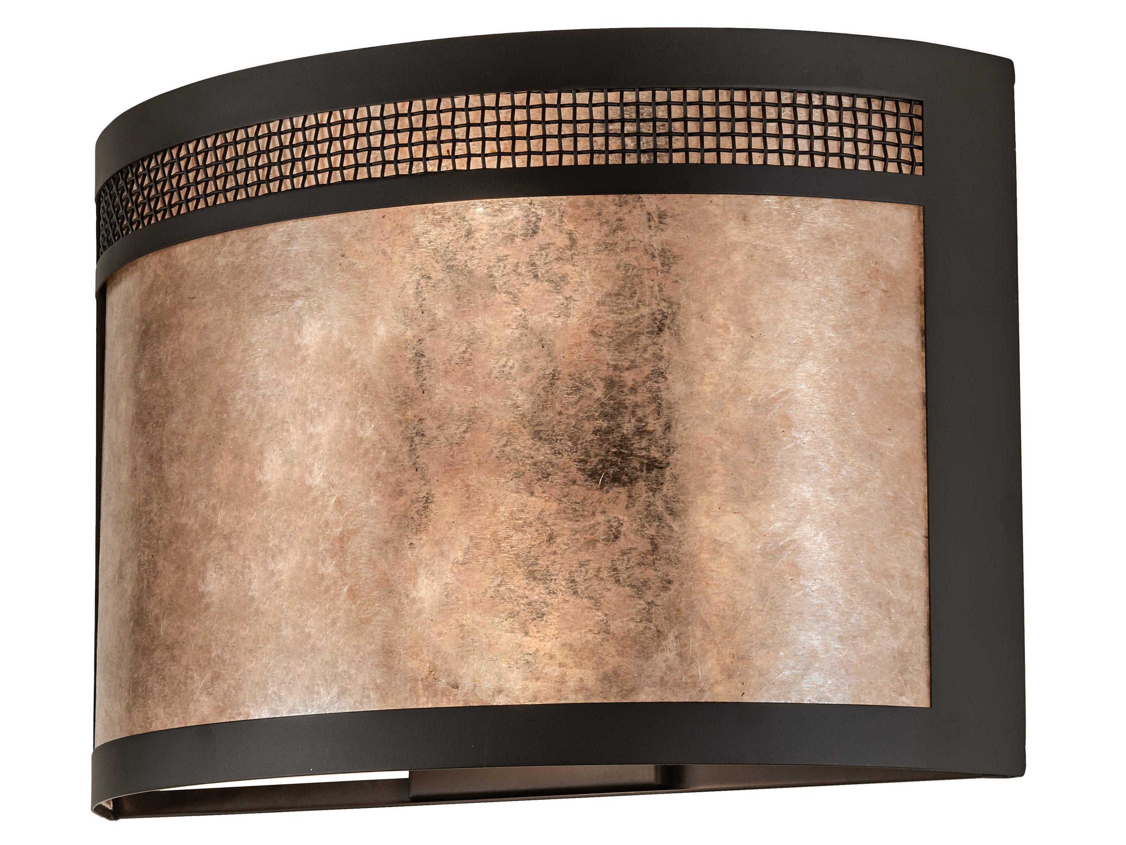 Meyda Maglia Semplice 2-Light Oil Rubbed Bronze Silver Wall Sconce