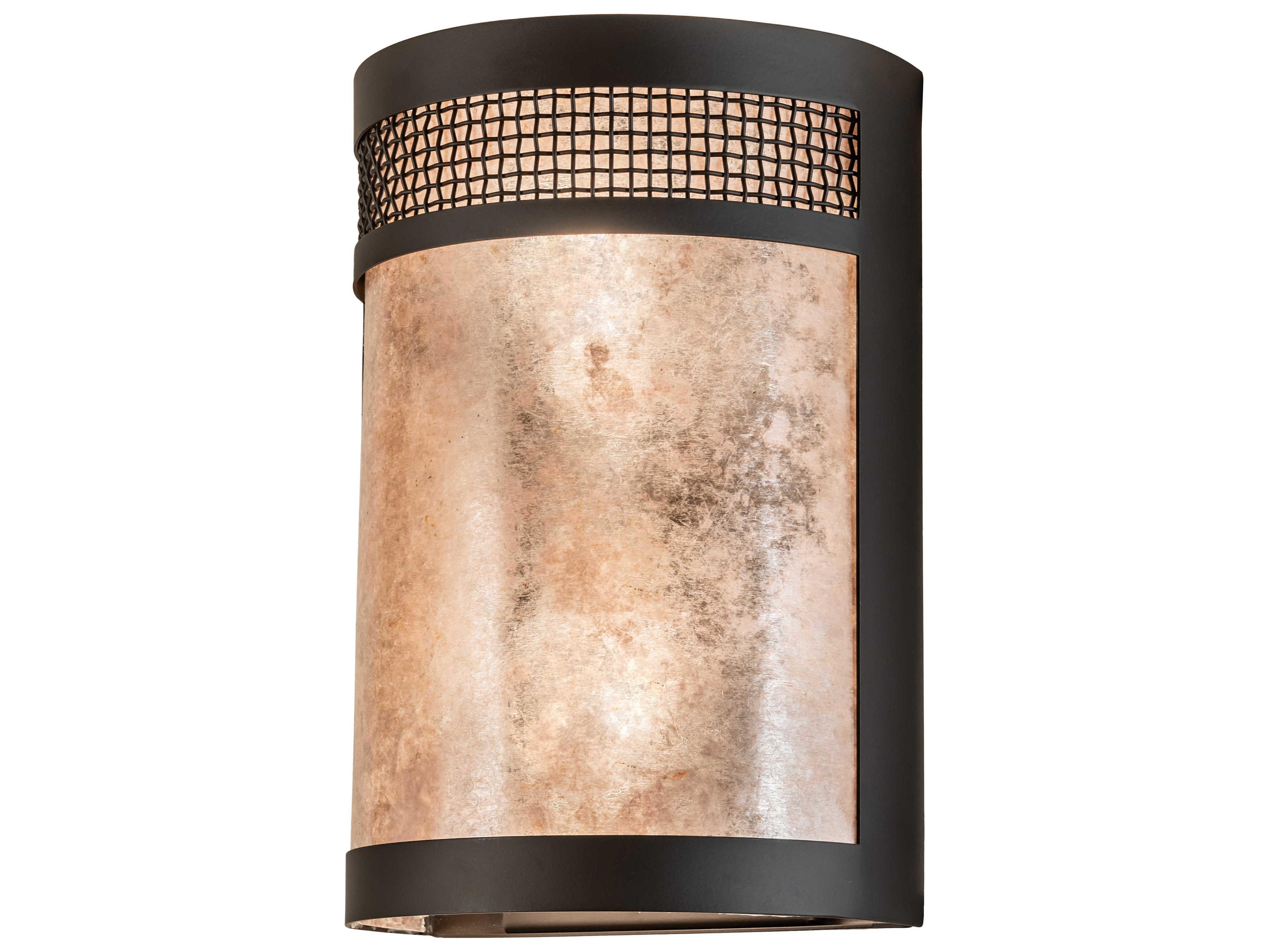 Meyda Maglia Semplice 2-Light Oil Rubbed Bronze Silver Wall Sconce