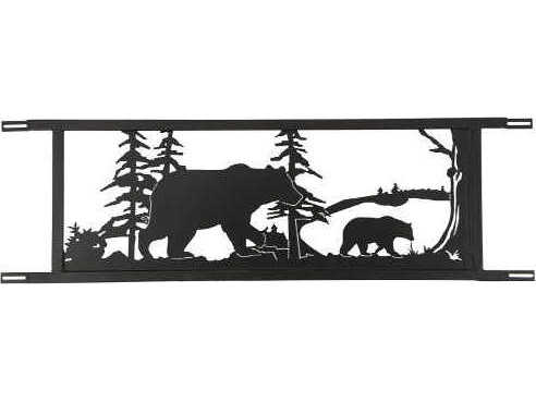 Meyda Neversink Bridge Black Bear Metal Wall Art
