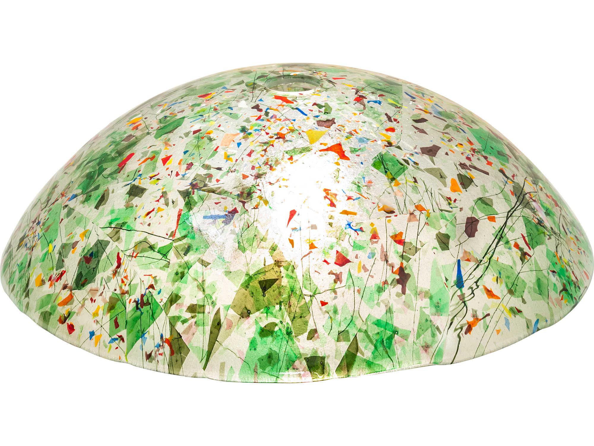 Meyda 16" Ruby / Green / Clear Metro Fusion Shade