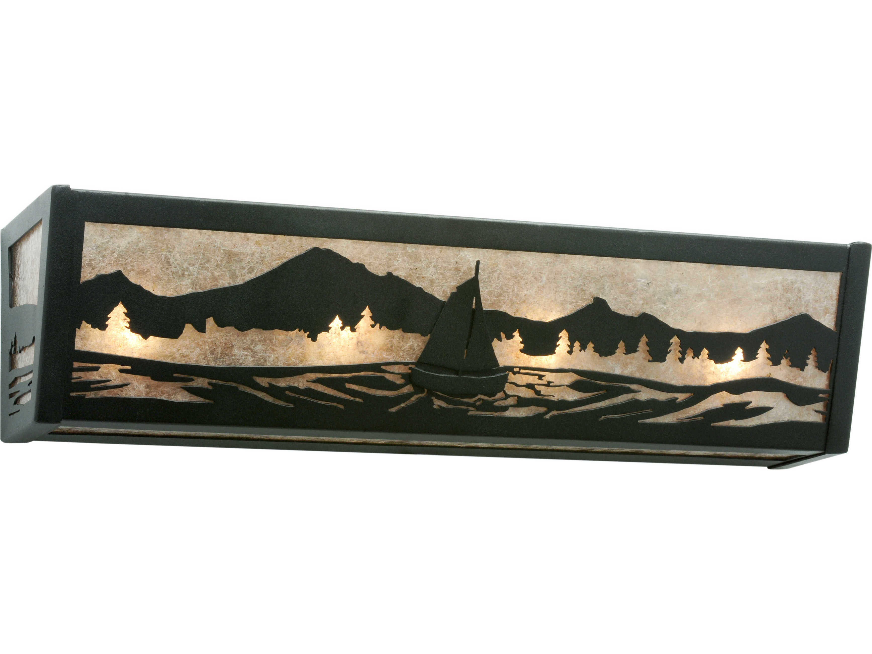 Meyda Mica 4-Light Black Vanity Light