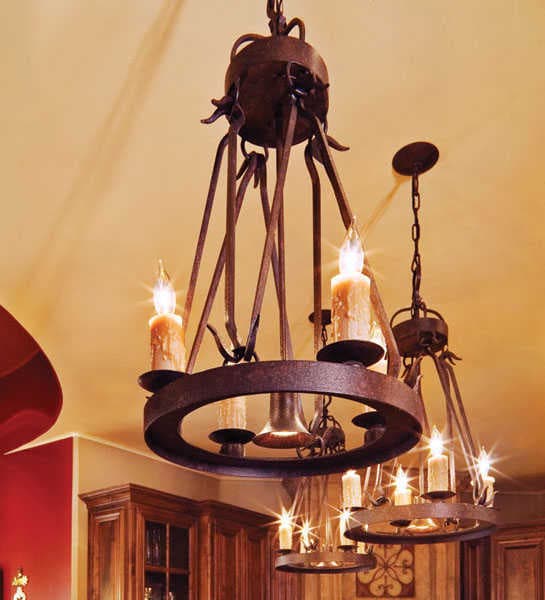 Meyda Lakeshore 4 1 Brown Candelabra Chandelier