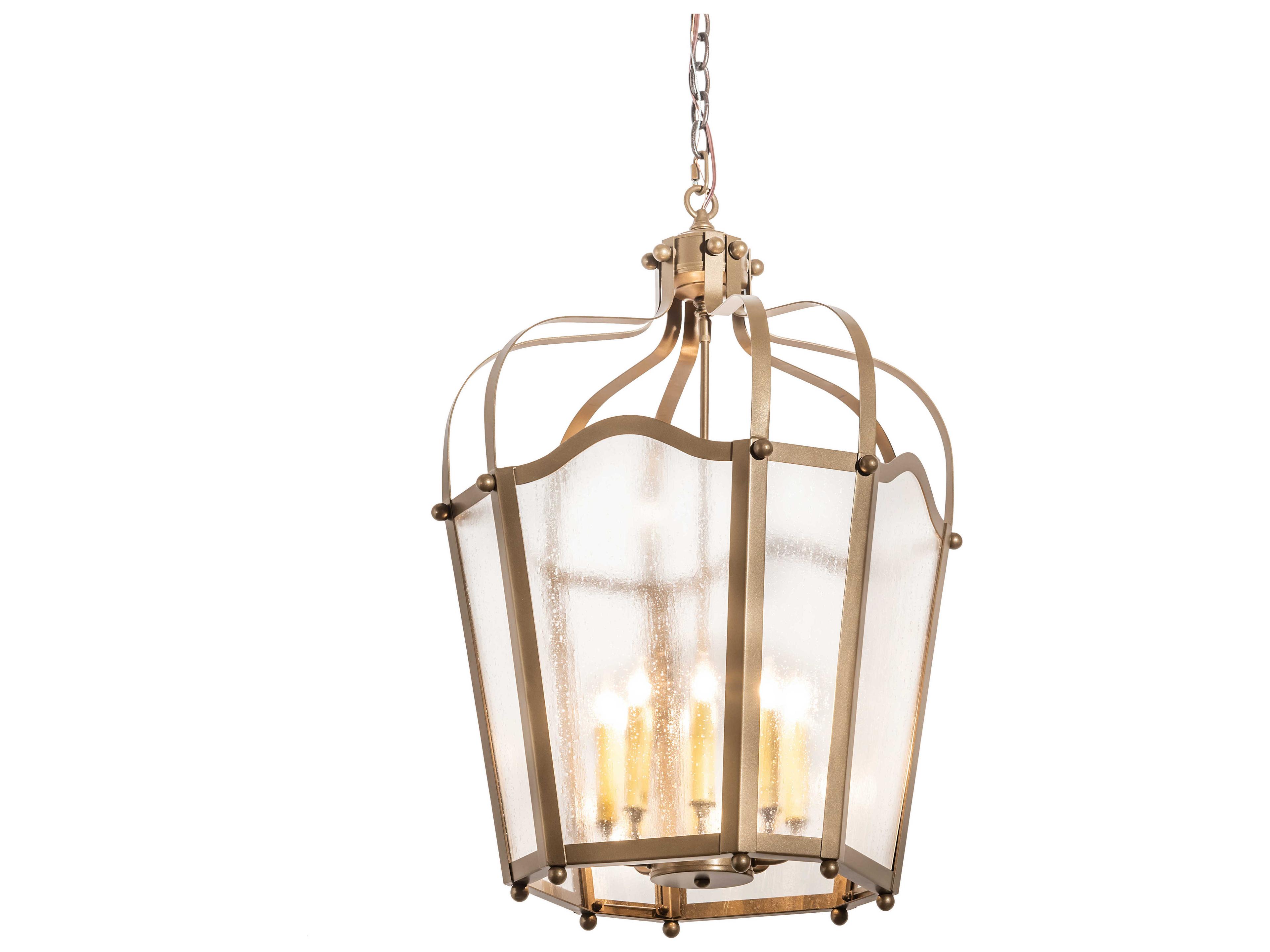 Meyda Citadel 8-Light Gold Glass Candelabra Chandelier