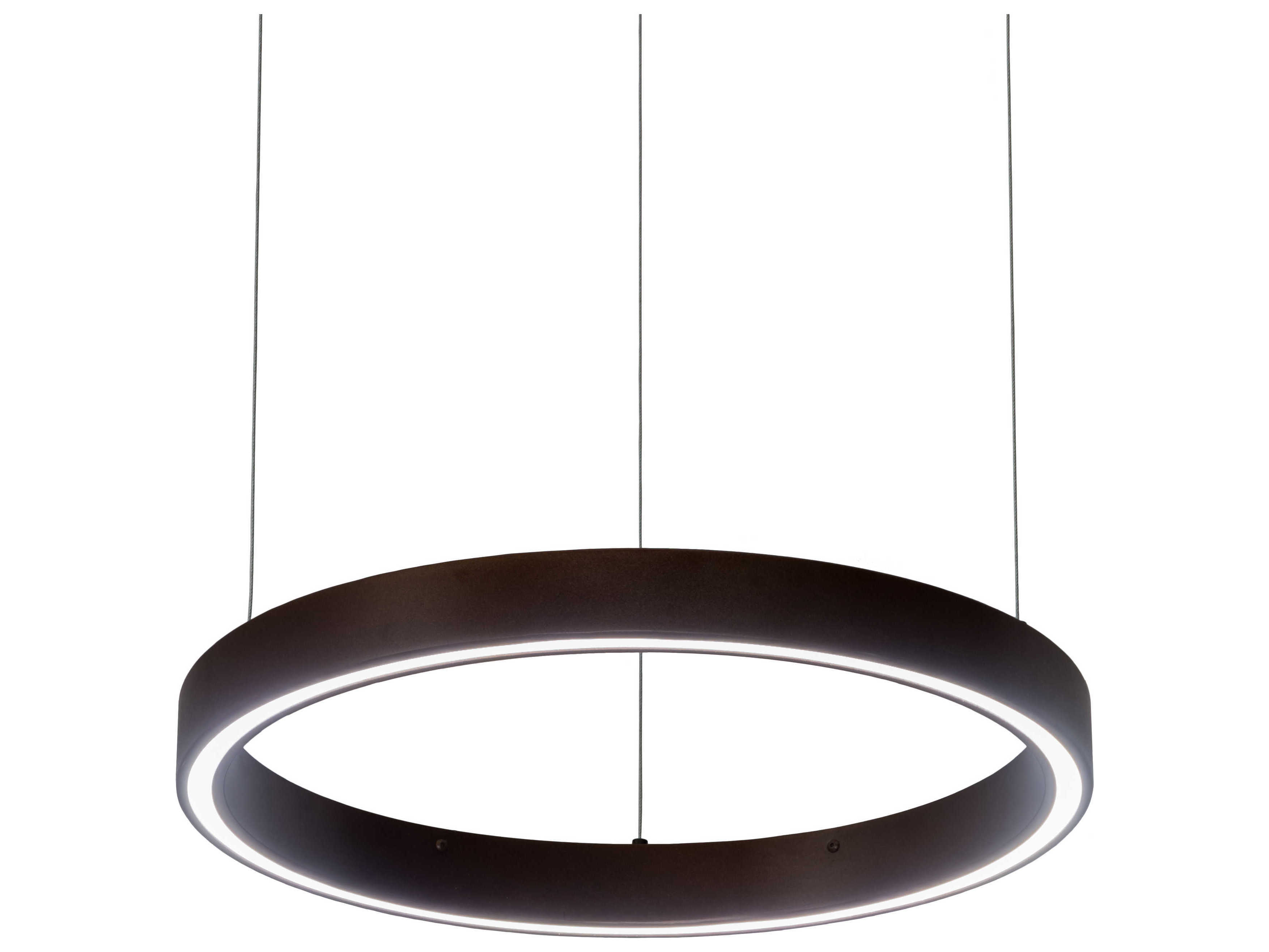 Meyda Anillo Led Bronze Glass Round Mini Pendant