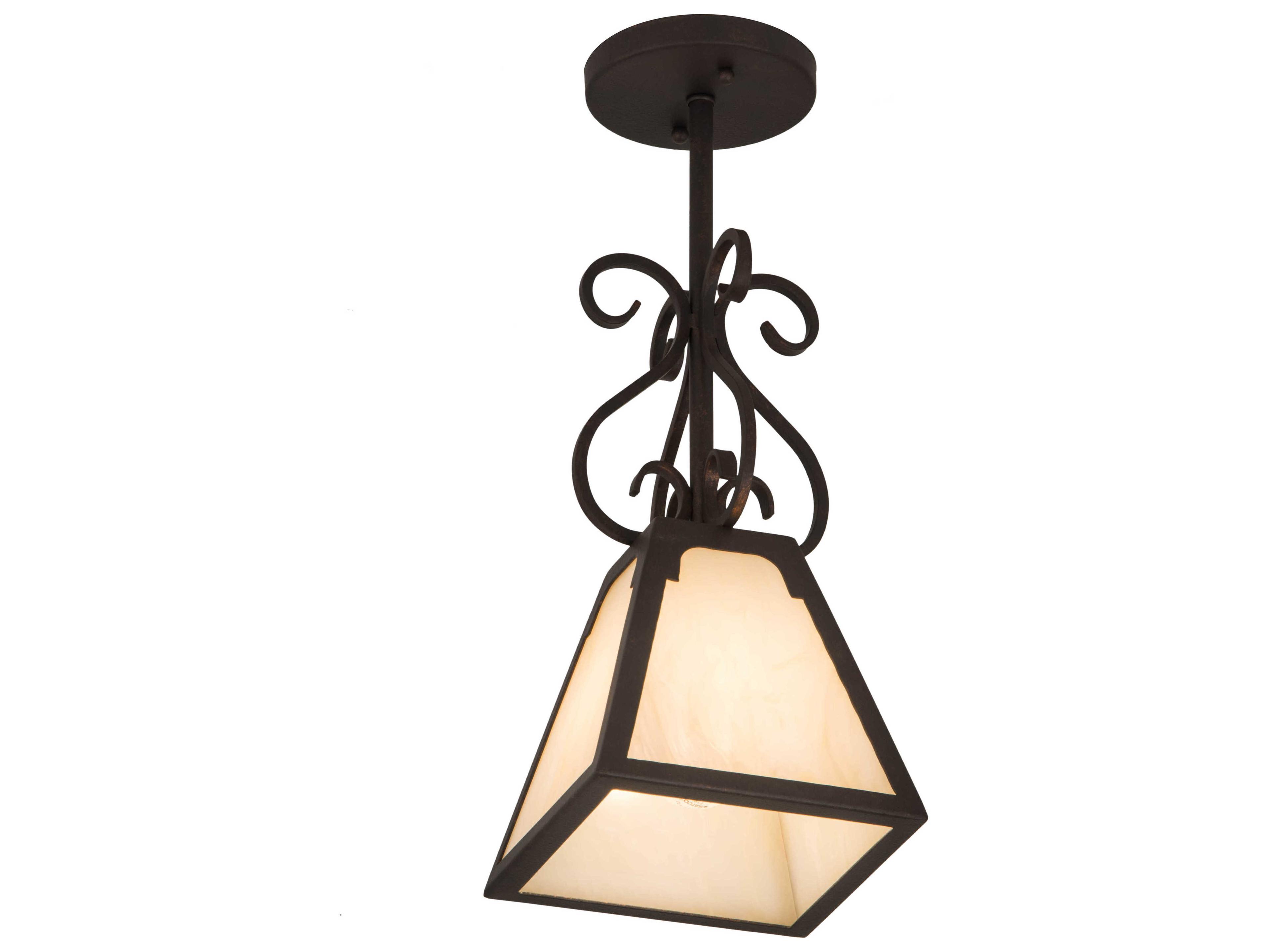 Meyda Ava 1-Light Copper Glass Mini Pendant