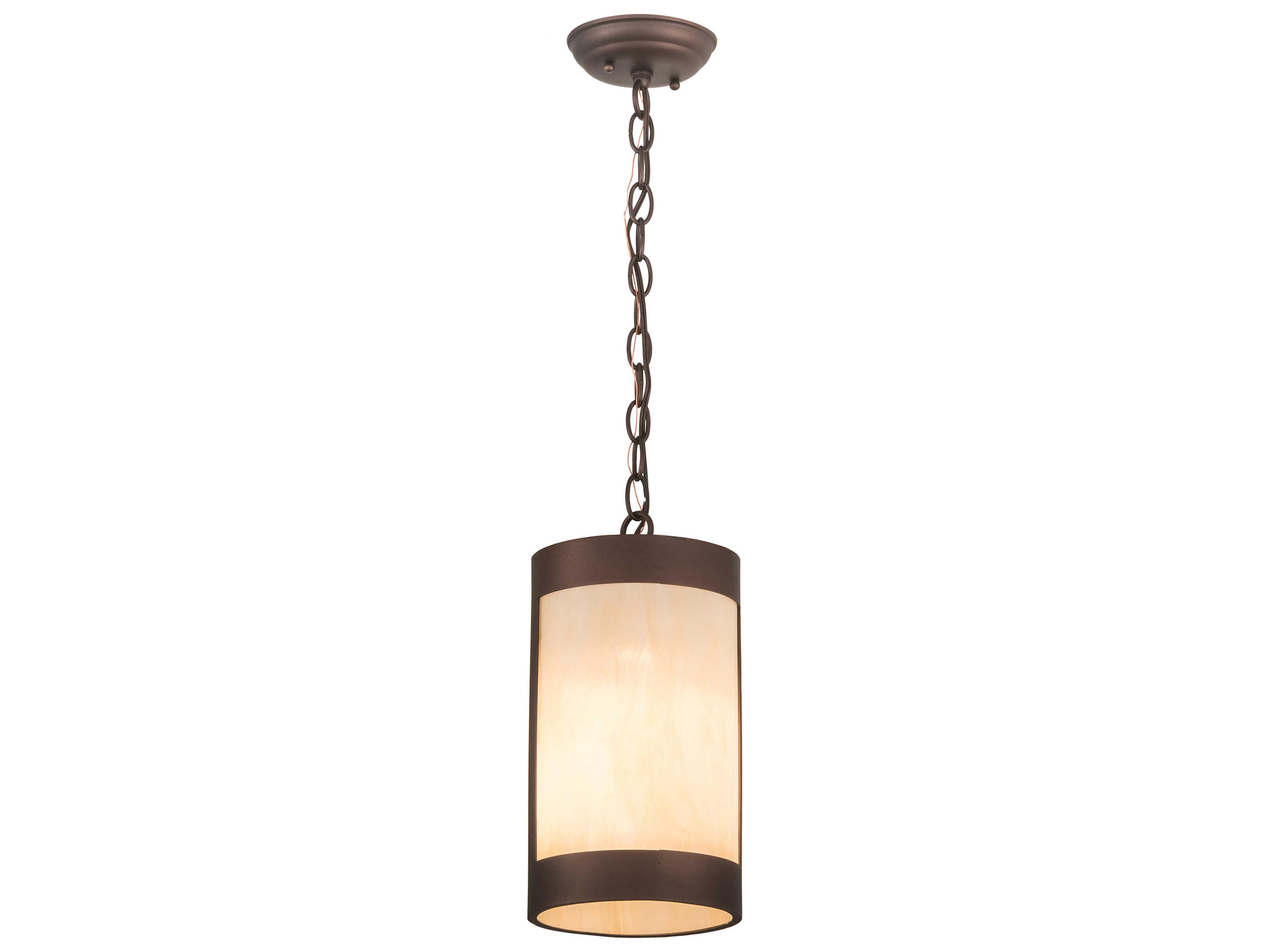 Meyda Cartier 1-Light Bronze Cylinder Mini Pendant