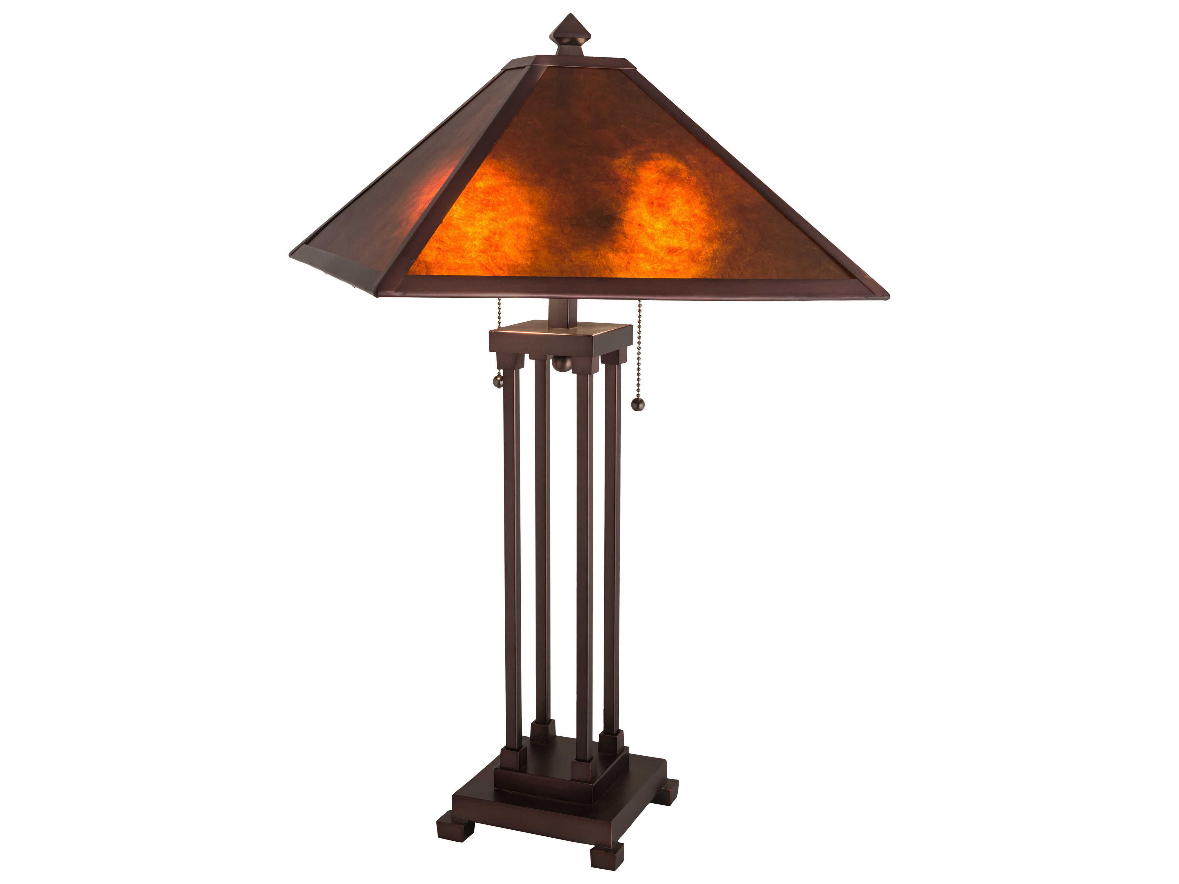 Meyda Mission Mahogany Bronze Brown Buffet Lamp