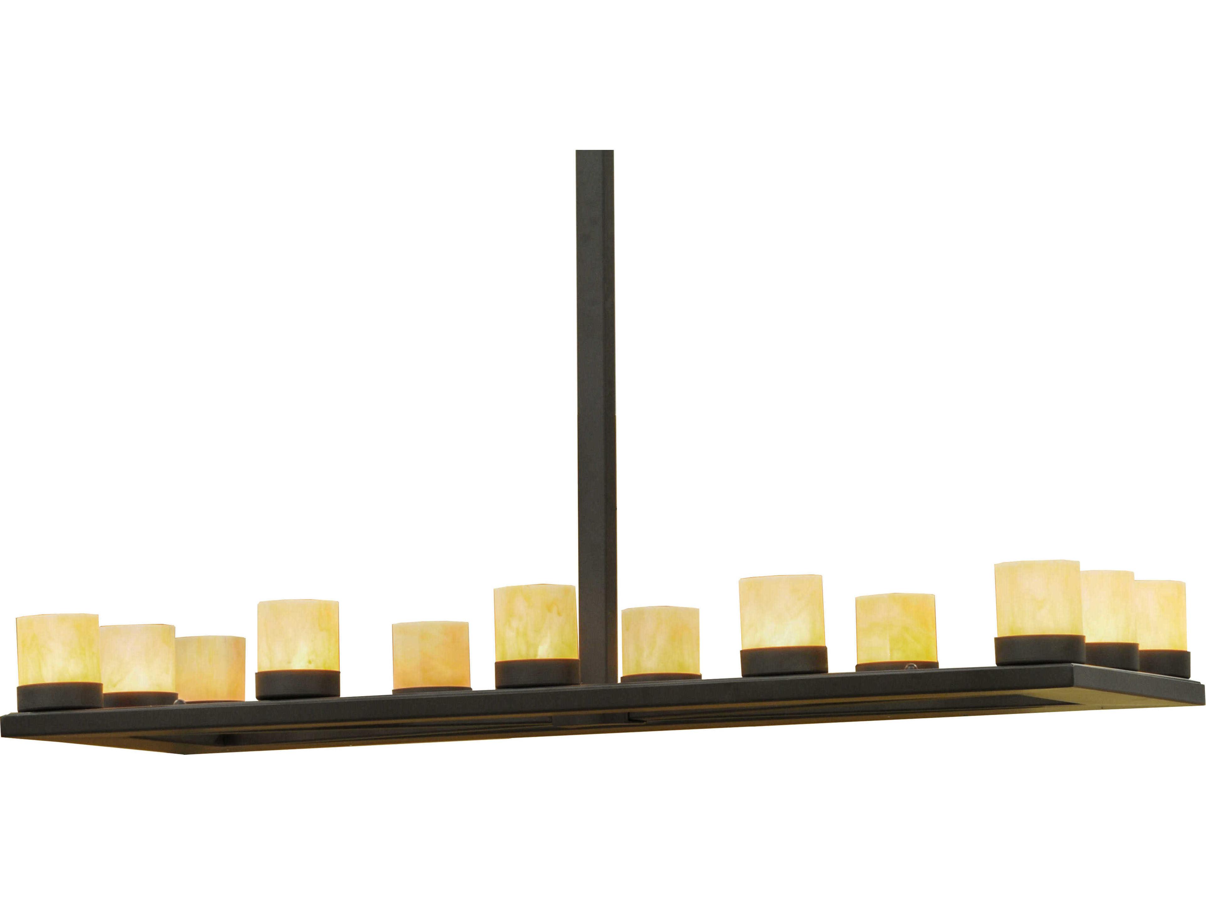 Meyda Mission 12-Light Bronze Cylinder Chandelier