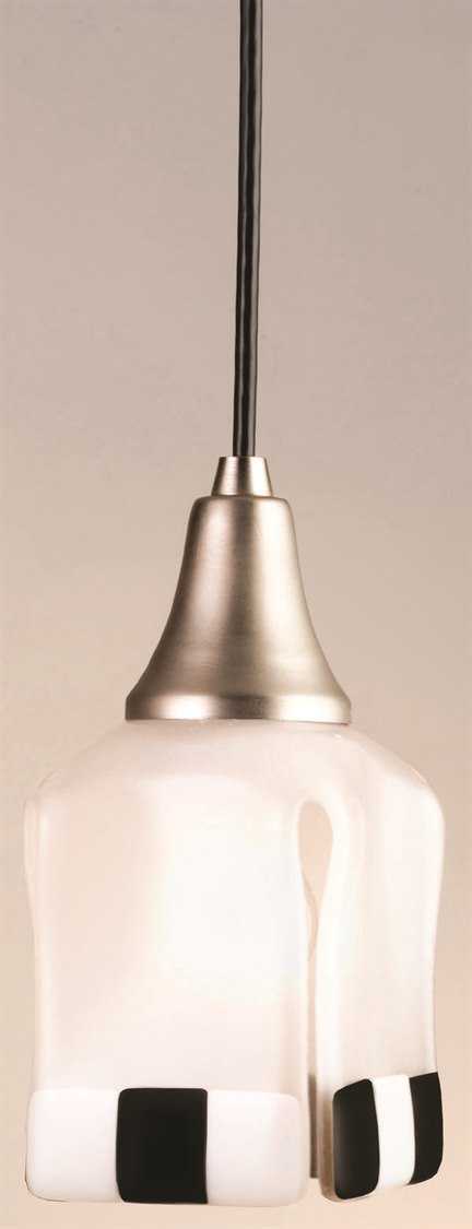 Meyda Metro Fusion 1-Light Nickel Geometric Mini Pendant