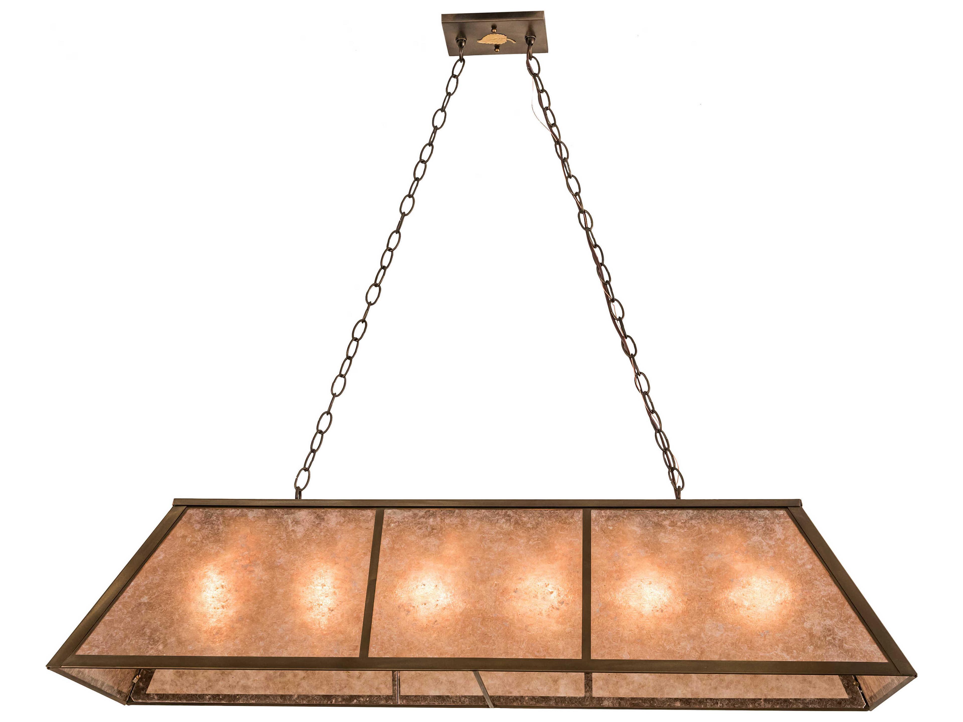 Meyda Mission 9-Light Brown Geometric Pendant