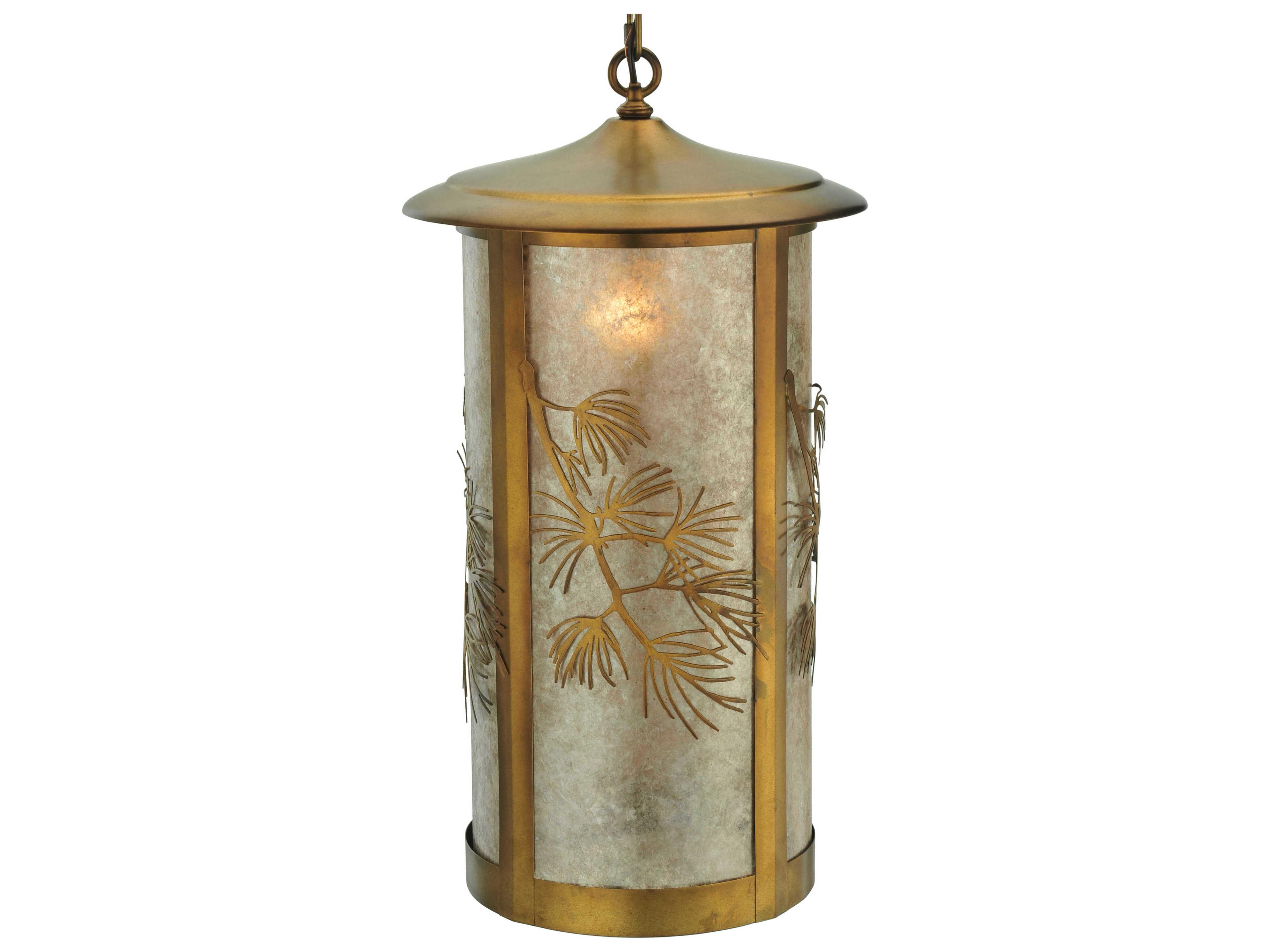 Meyda Mission 1-Light Copper Cylinder Pendant