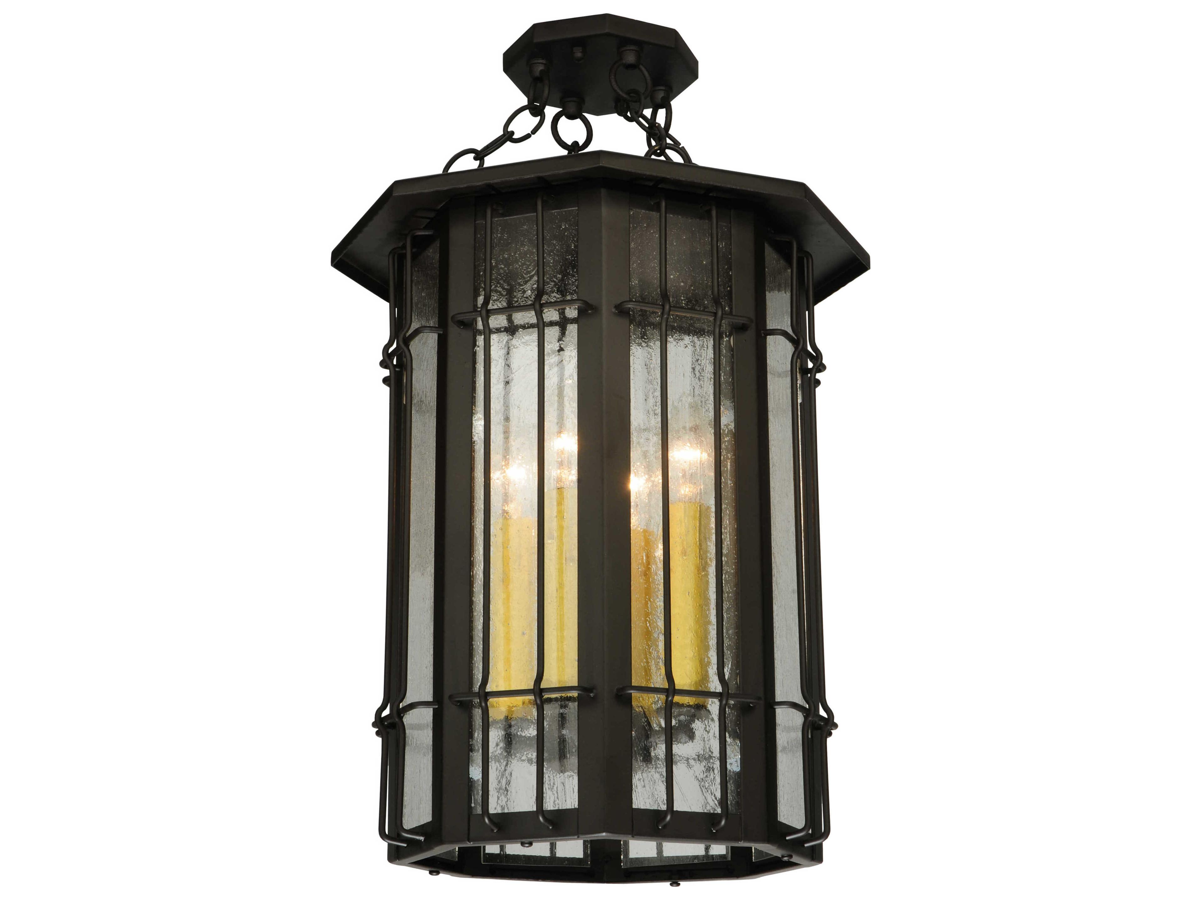 Meyda Mission 4-Light Bronze Cylinder Pendant