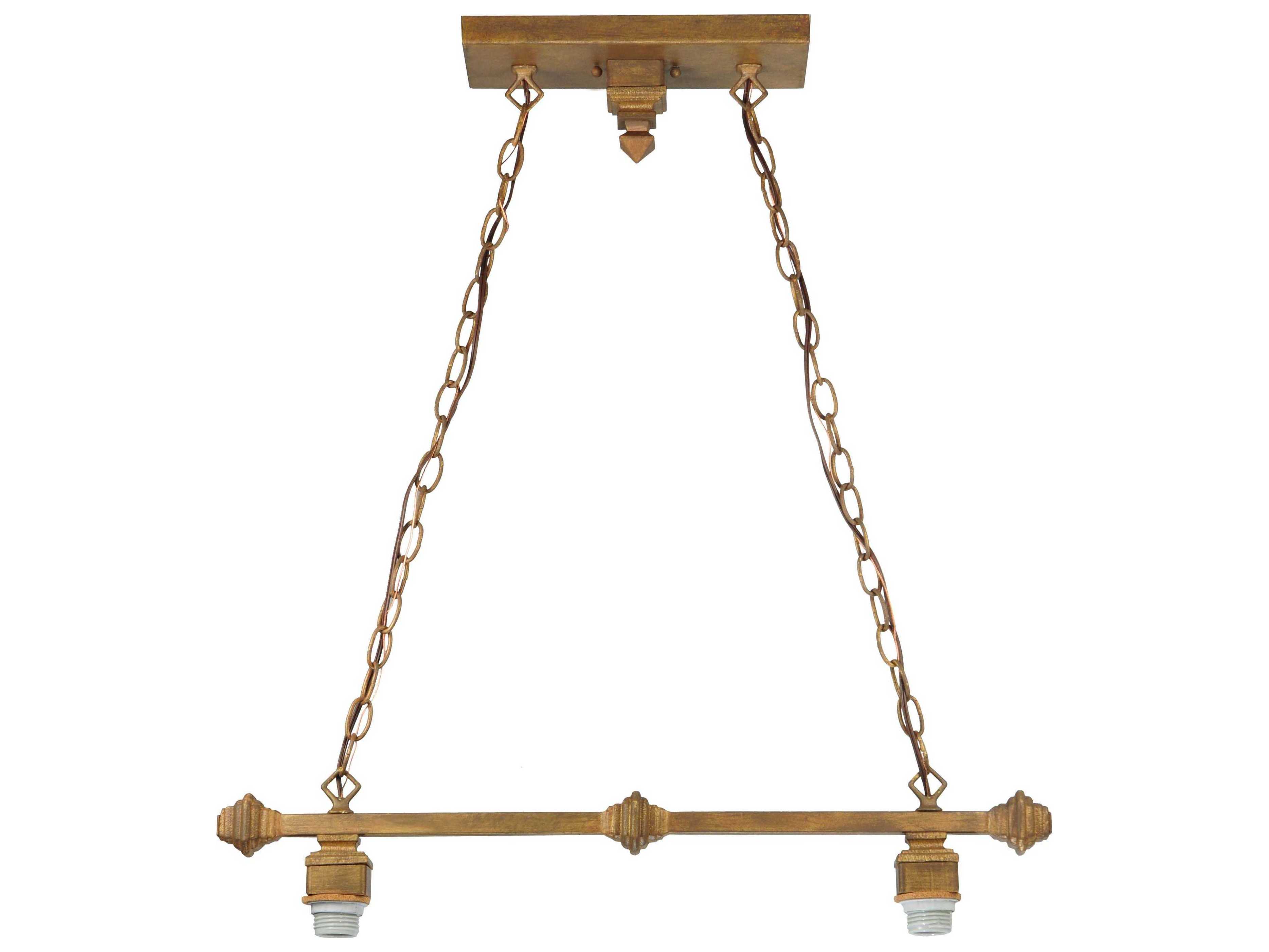 Meyda Mission 2-Light Yellow Pendant