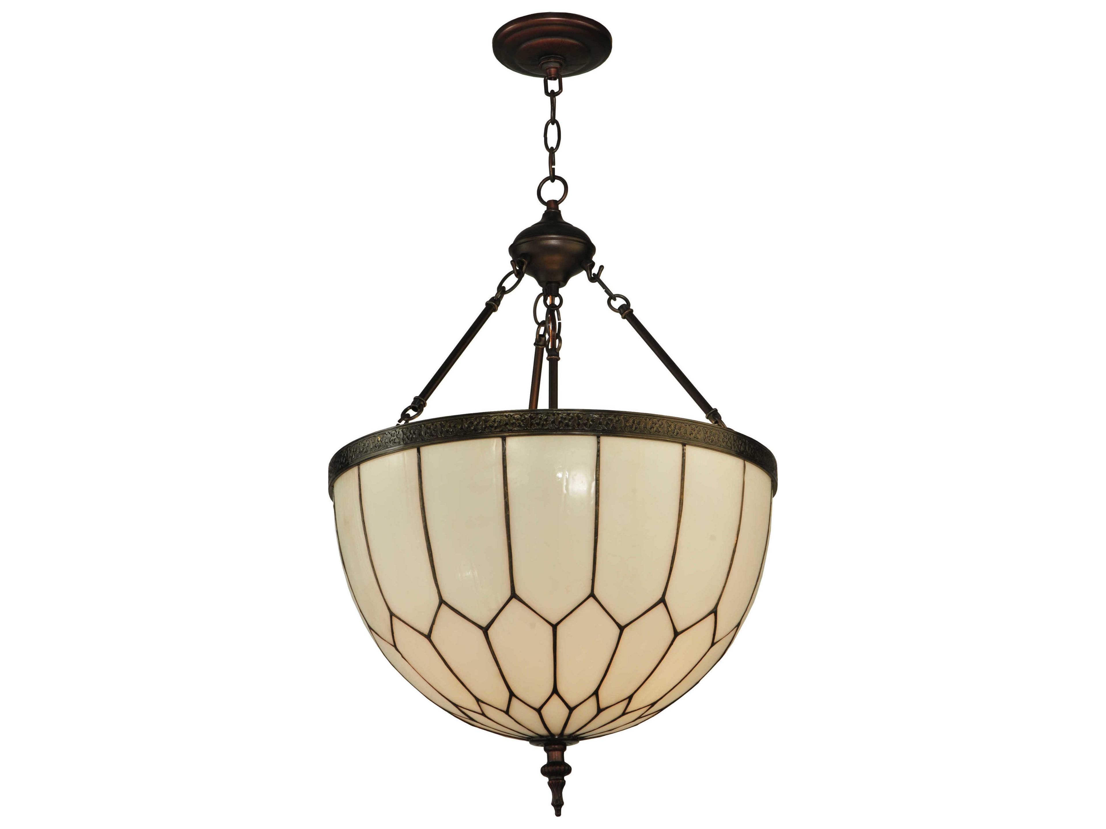 Meyda Vincent Honeycomb 3-Light Brown Bell Pendant