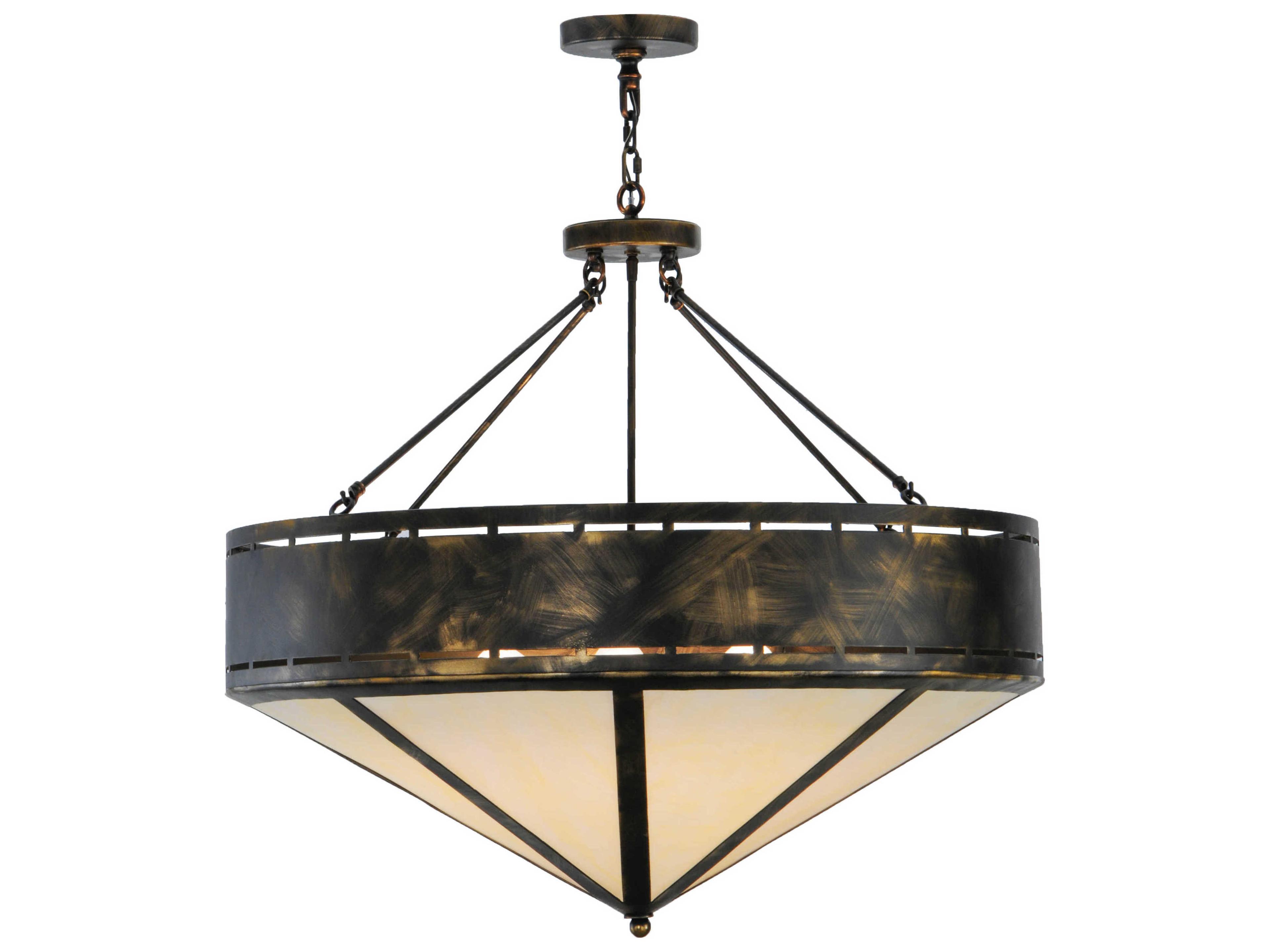 Meyda Mission 6-Light Brown Pendant