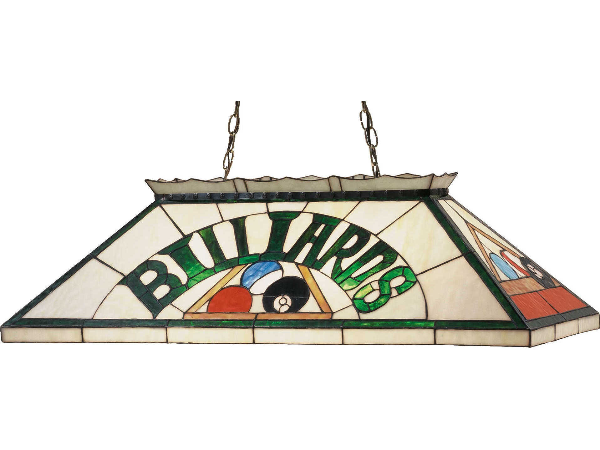 Meyda Mission 6-Light Bronze Tiffany Pendant