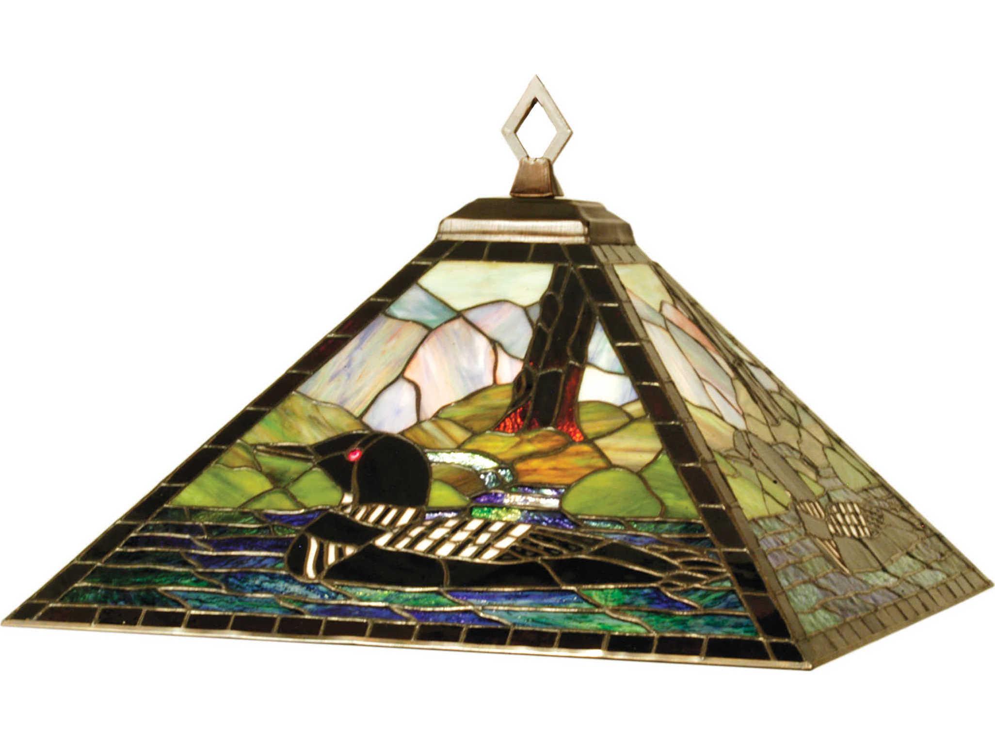 Meyda Mission 4-Light Bronze Tiffany Geometric Pendant