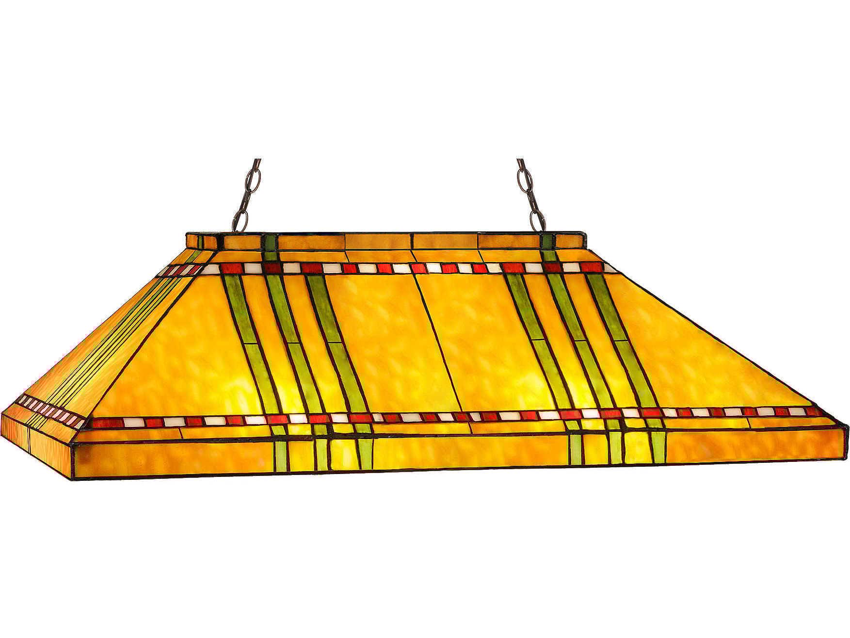 Meyda Prairie Corn 6-Light Bronze Tiffany Geometric Pendant