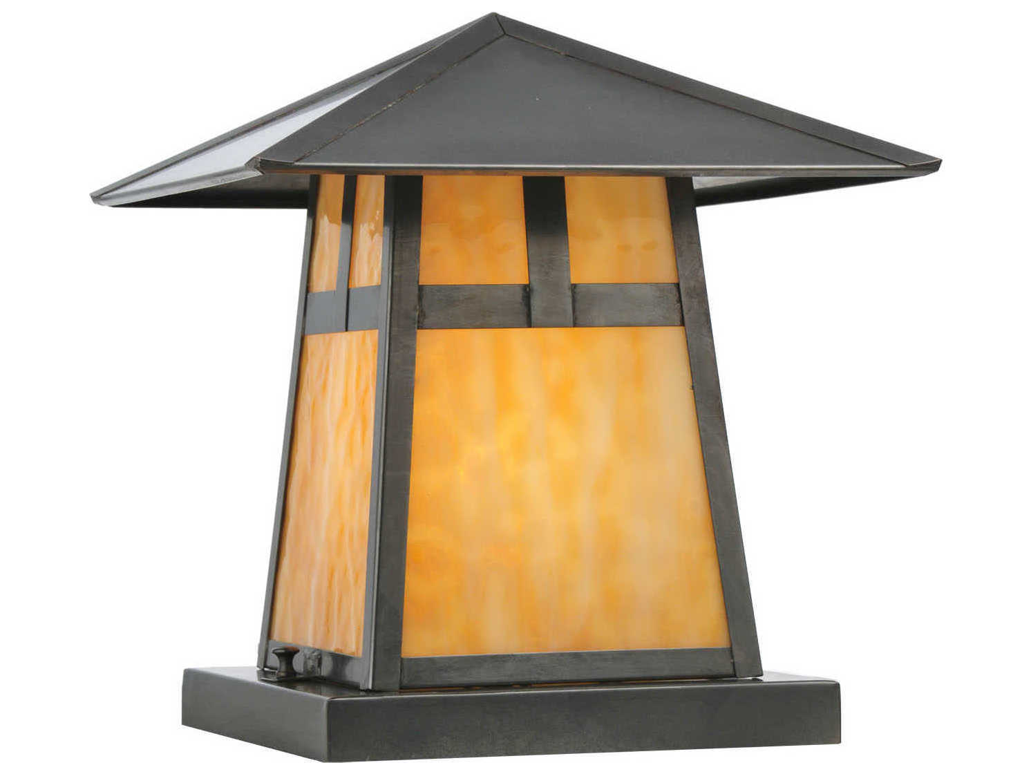 Meyda Stillwater T Mission Beige Craftsman Outdoor Pier Mount Light