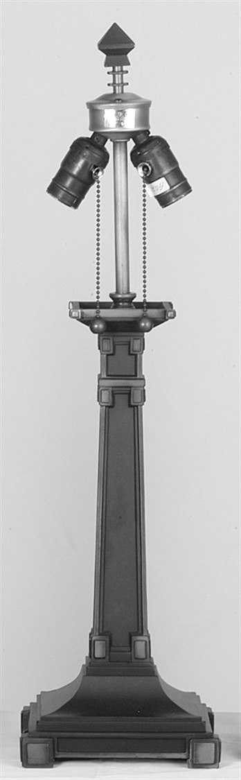 Meyda Blocks Mission Bronze 2 - Light V Table Lamp Base