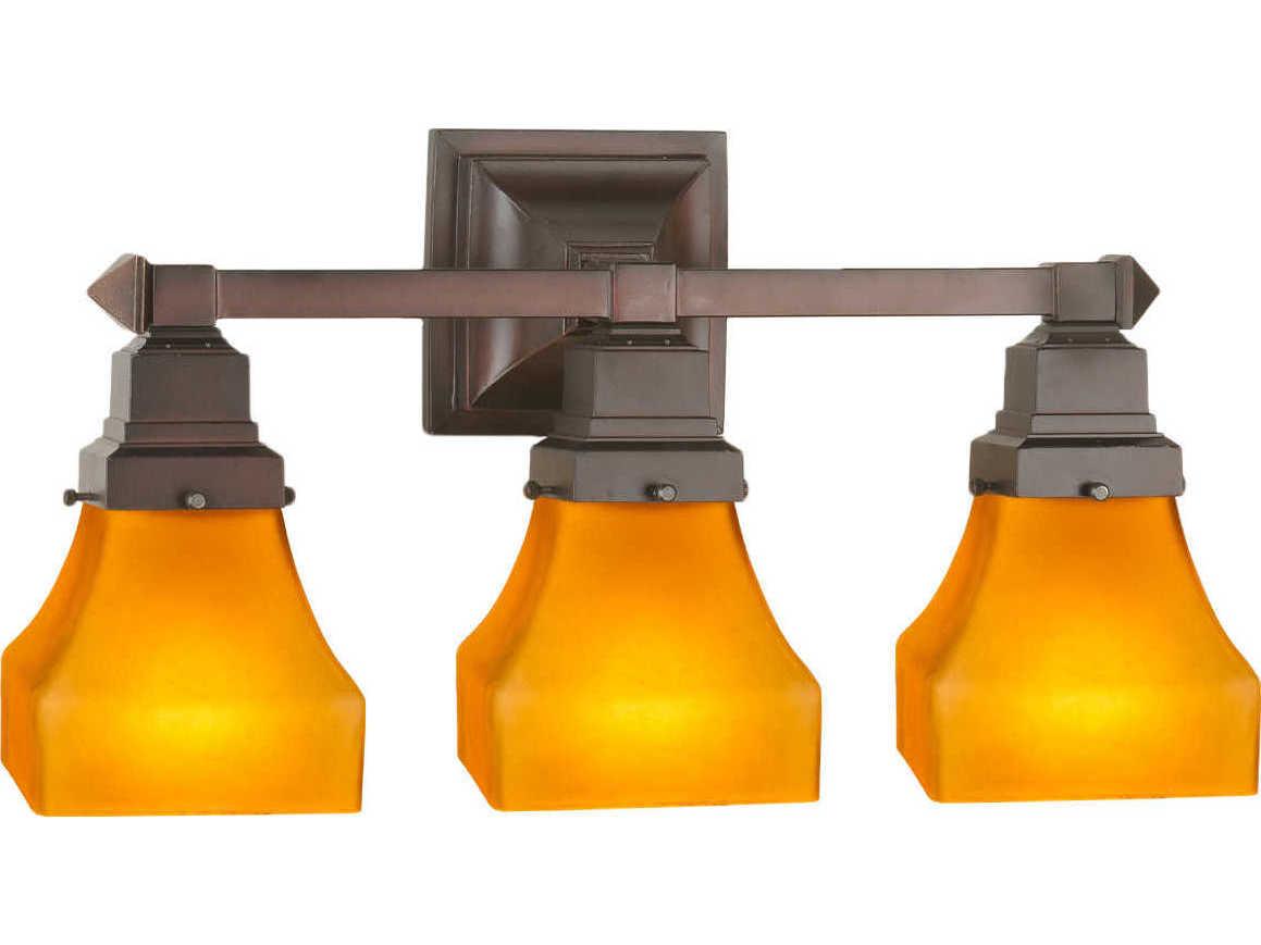 Meyda Mission 3-Light Bronze Vanity Light