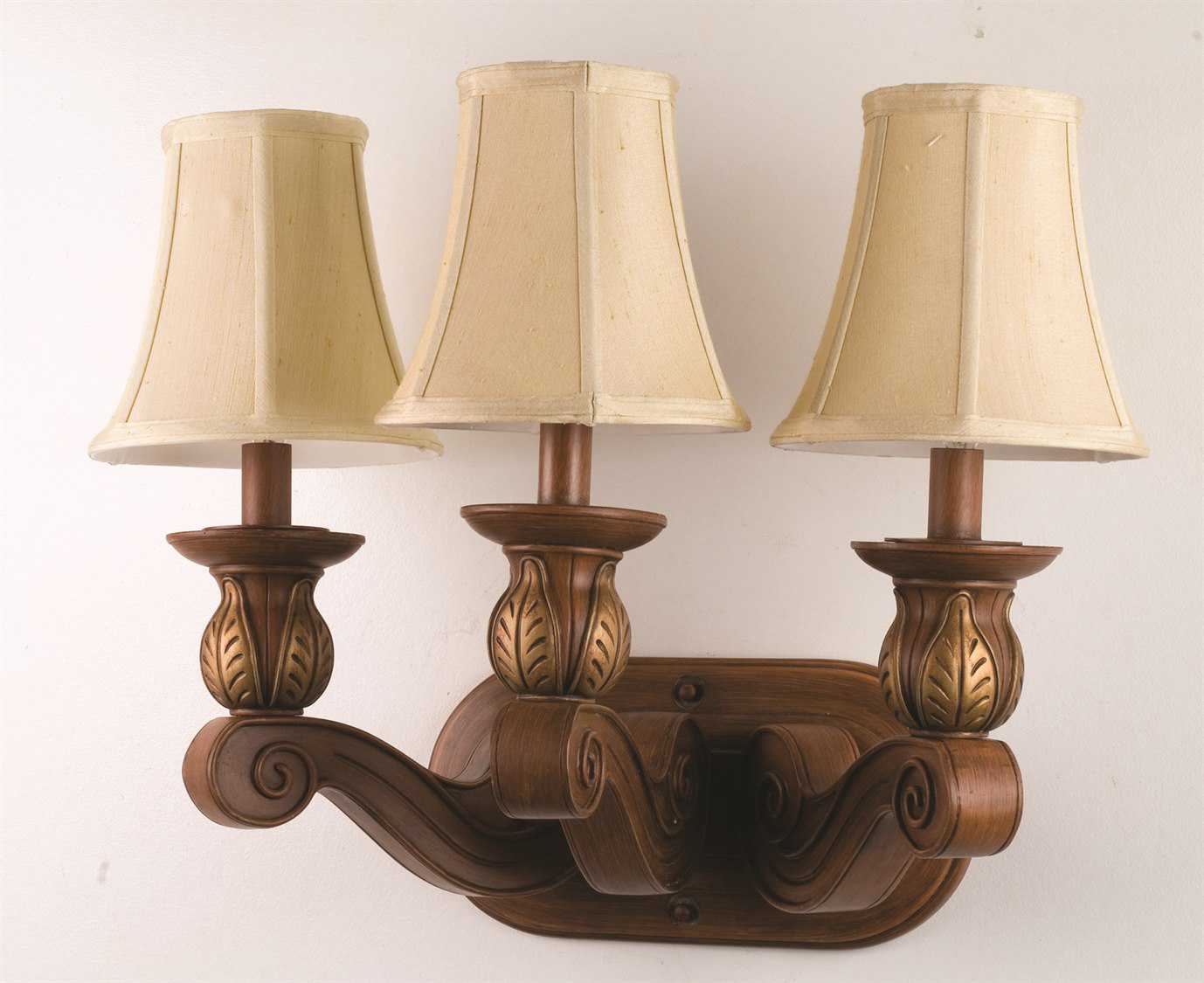 Meyda Mission 3-Light Red Vanity Light