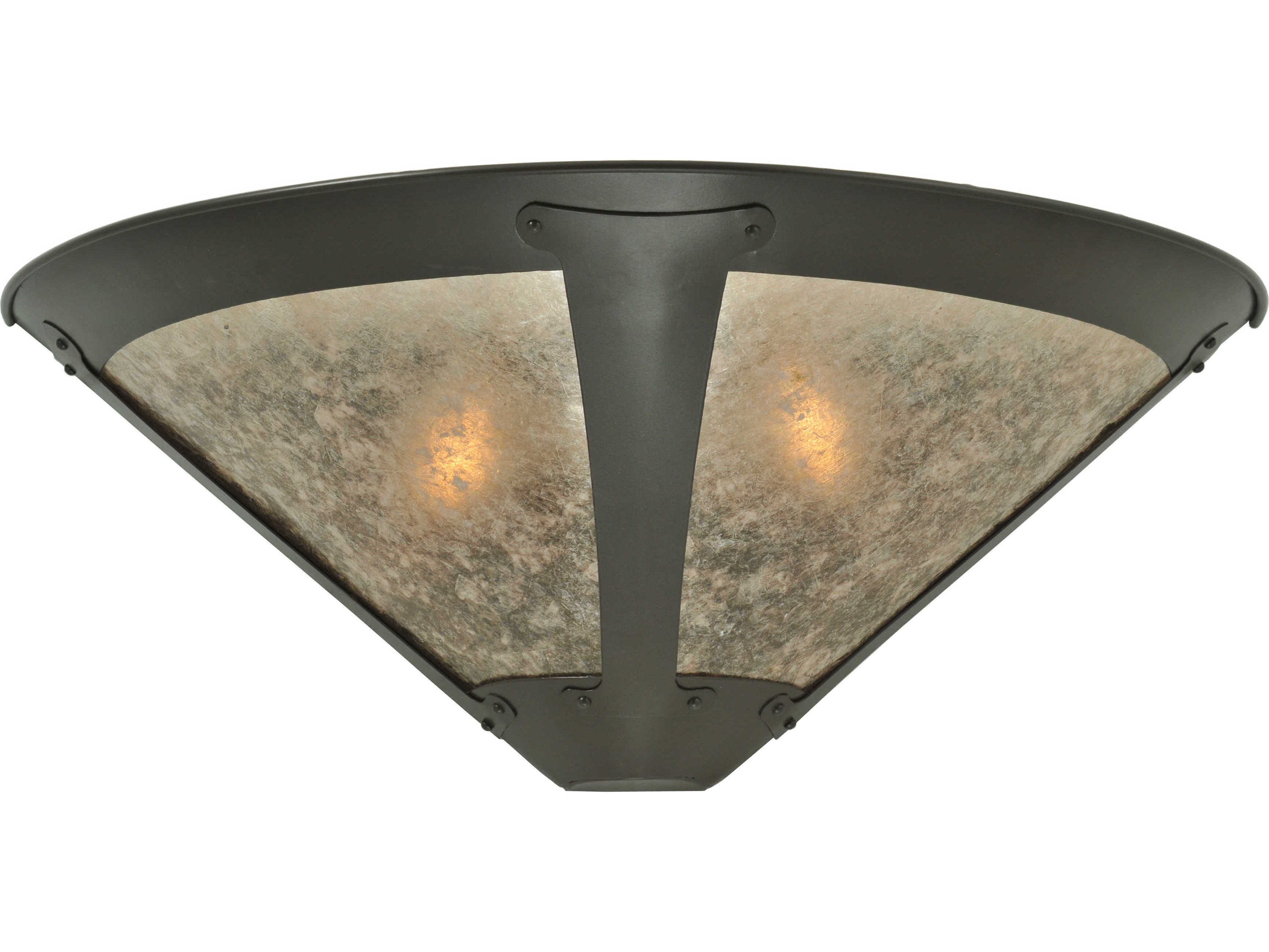 Meyda Van Erp Silver Mica 2 - Light Outdoor Wall Light