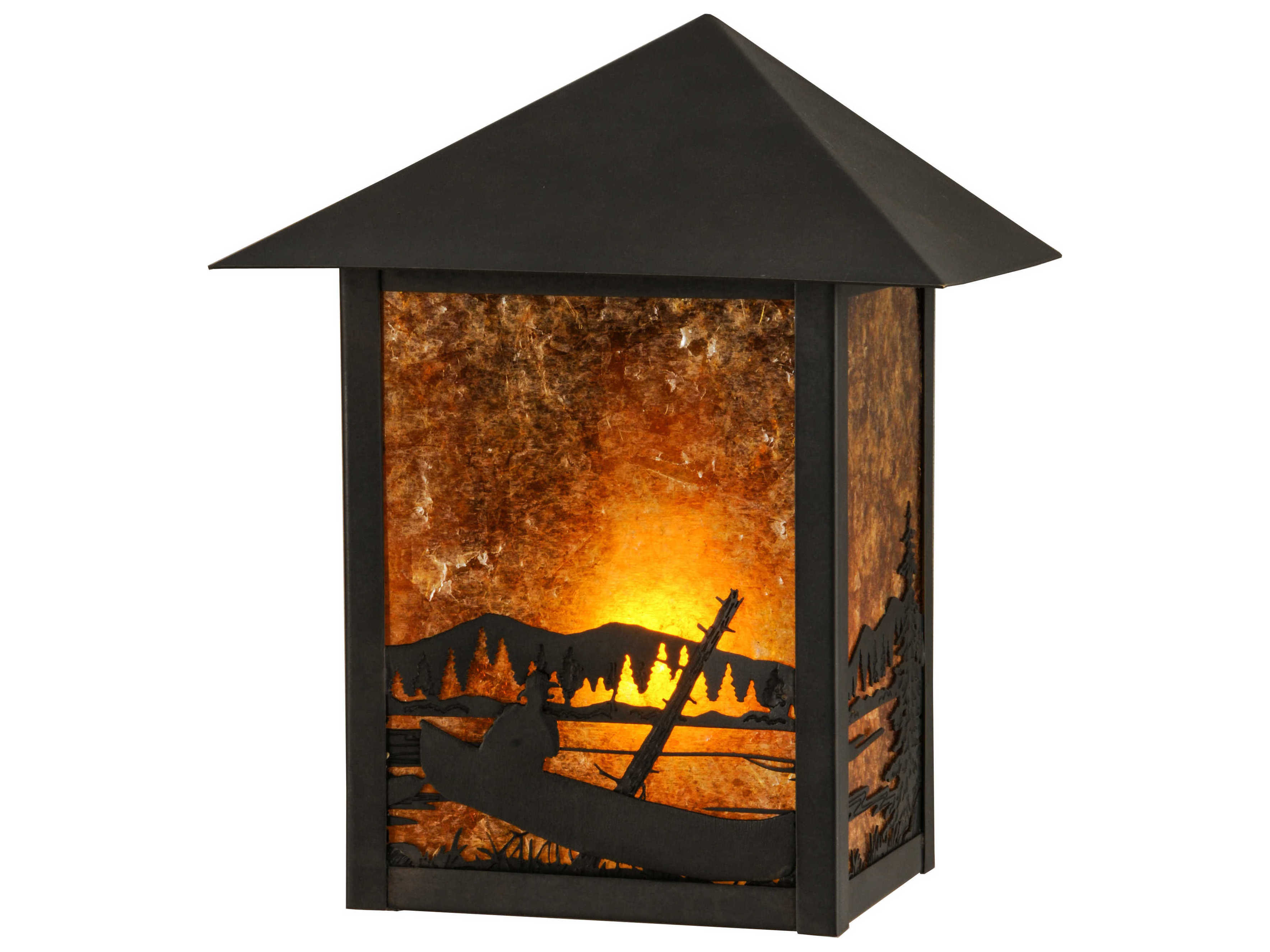 Meyda Seneca Canoe At Lake Outdoor Wall Light