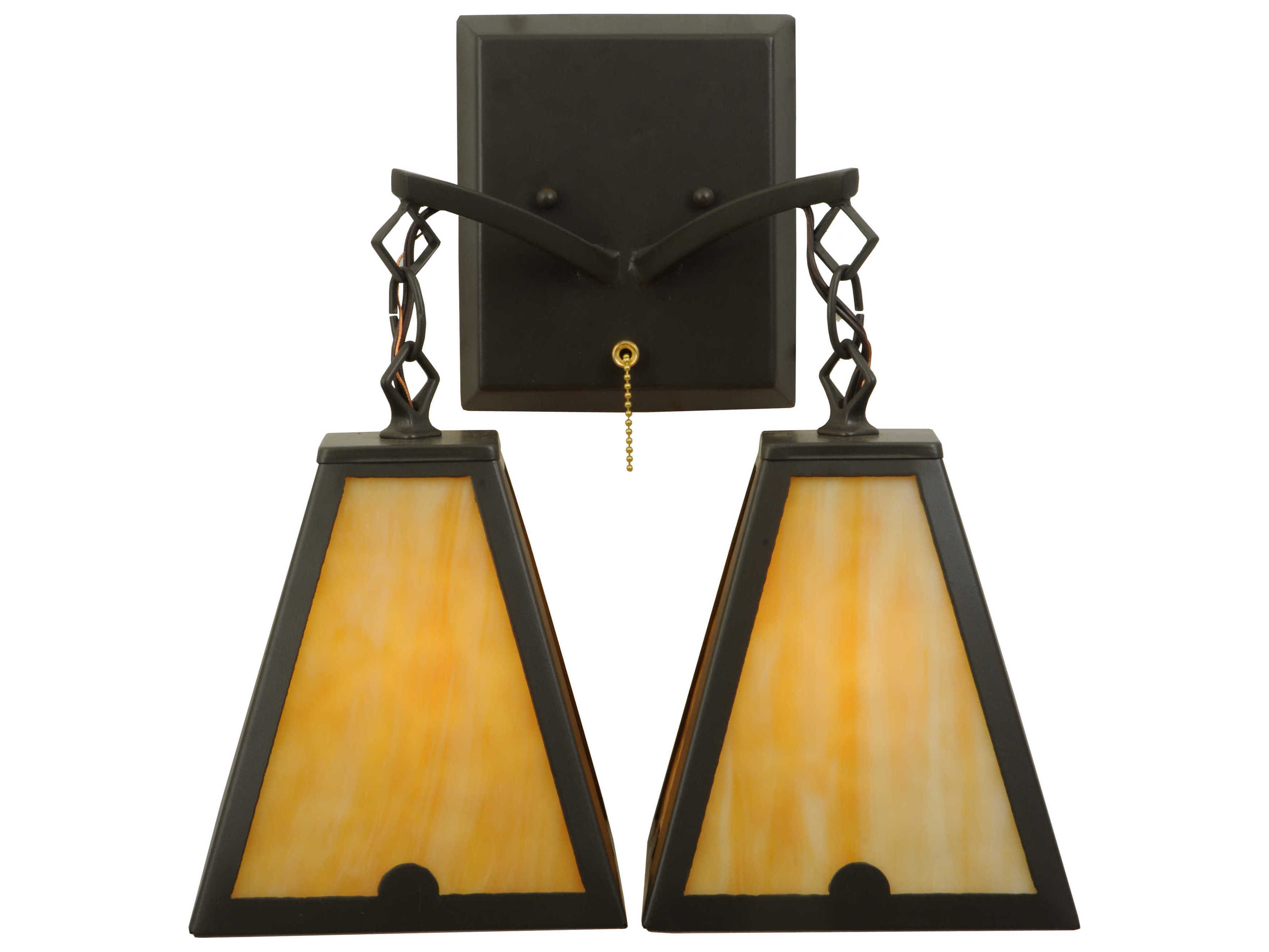 Meyda Mission 2-Light Bronze Wall Sconce