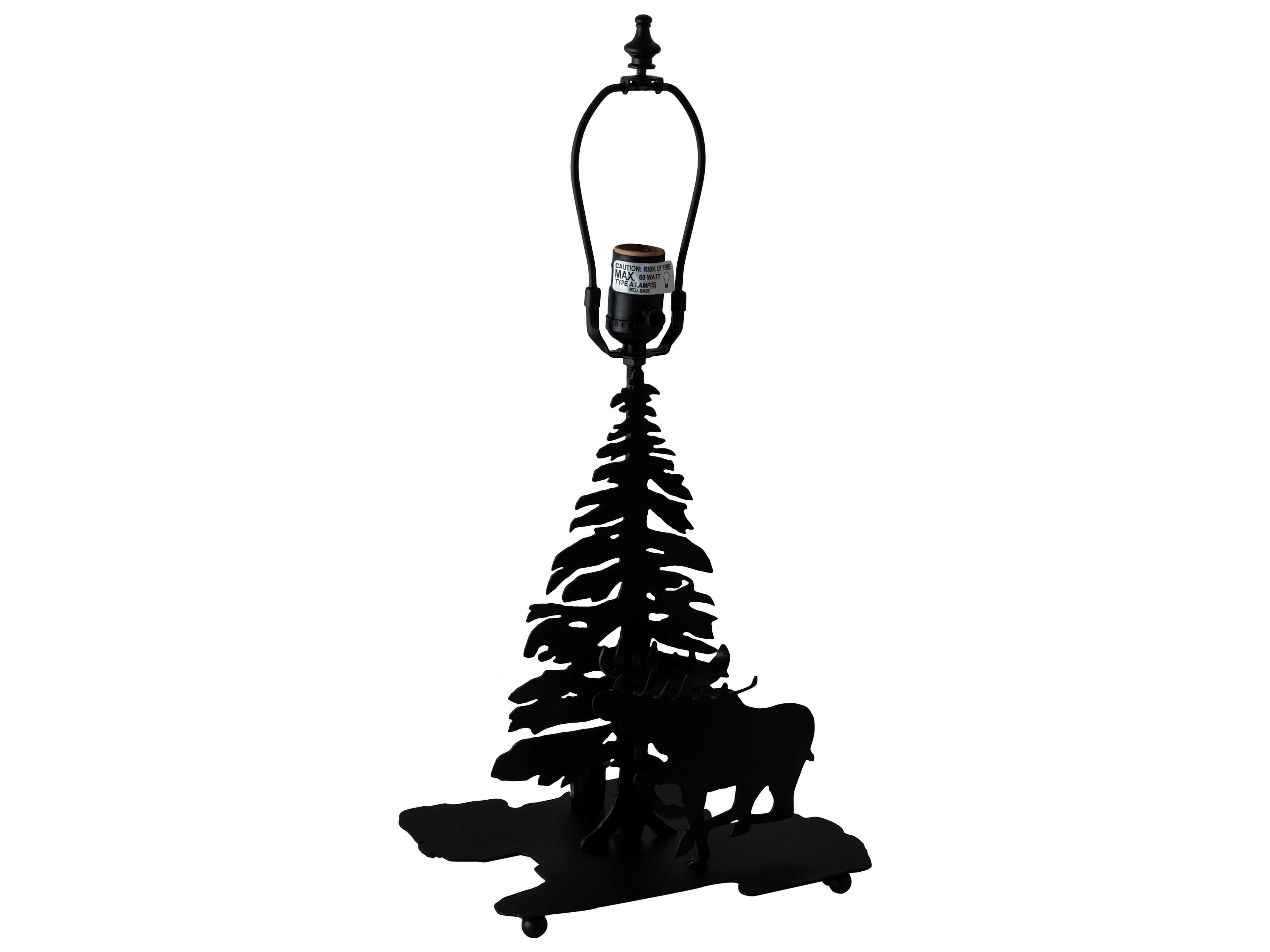 Meyda Moose Through The Trees 2 - Light Rustic Lodge Table Lamp Base