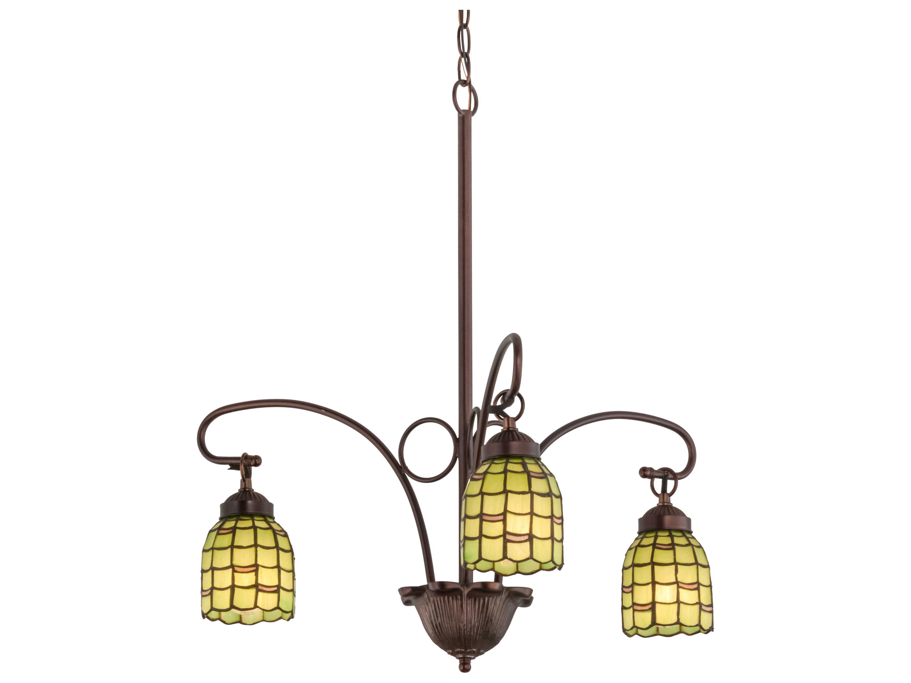 Meyda Nautical 3-Light Bronze Bell Chandelier