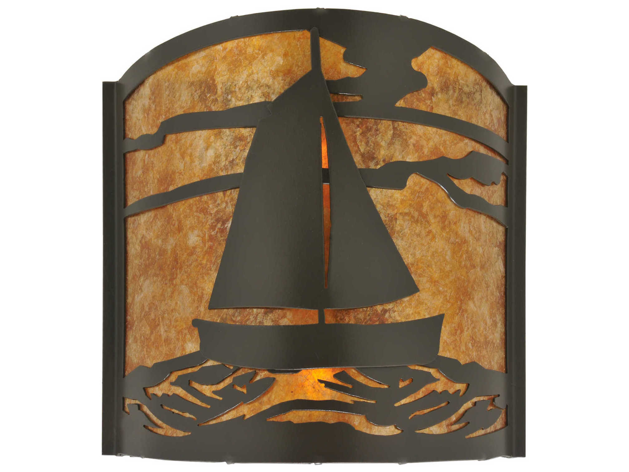 Meyda Nautical 2-Light Bronze Wall Sconce