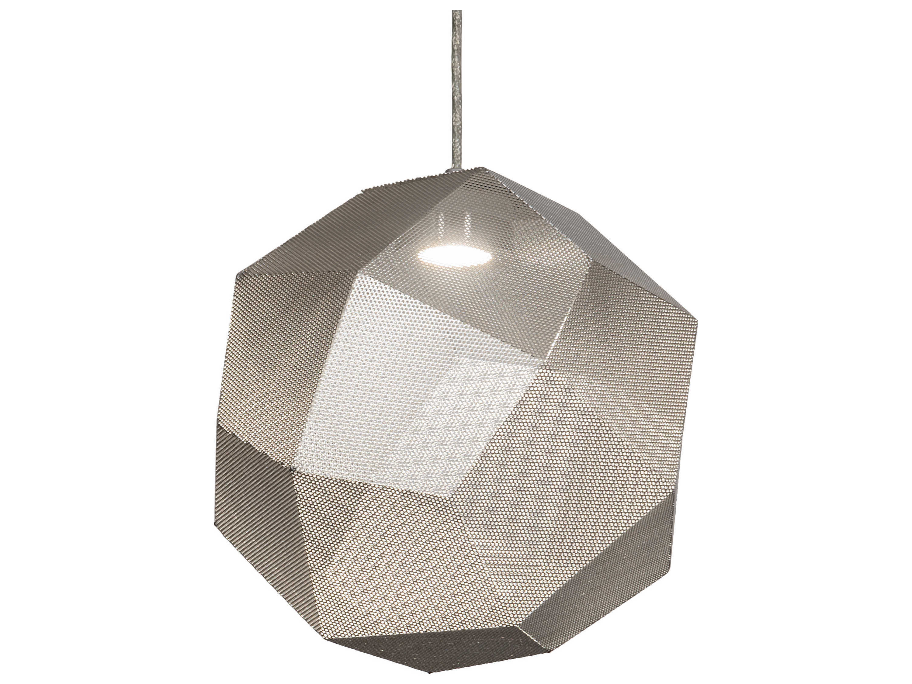 Meyda Nidos 1-Light Nickel LED Mini Pendant
