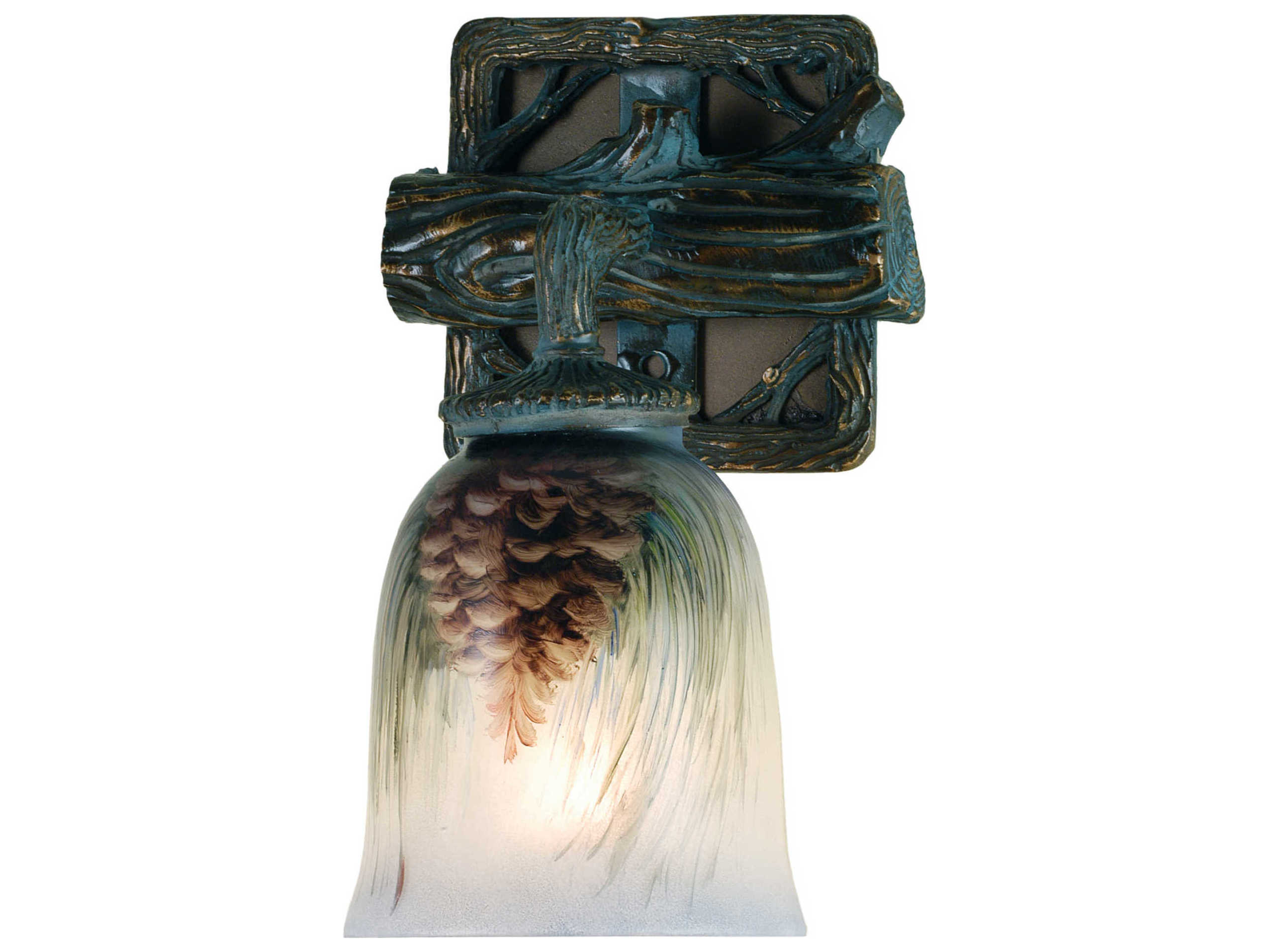 Meyda Northwoods Pinecone Brown Wall Sconce