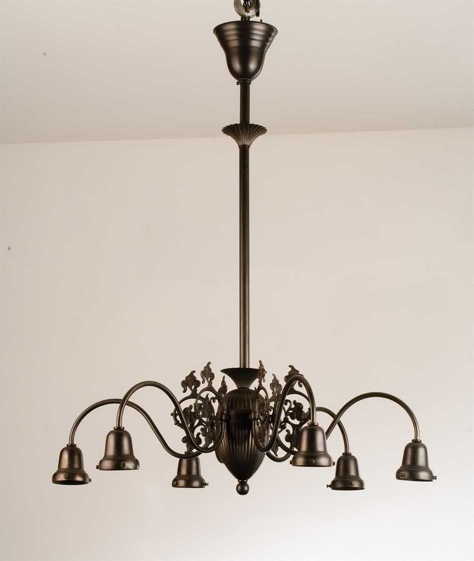 Meyda Nouveau 6-Light Brown Bell Chandelier