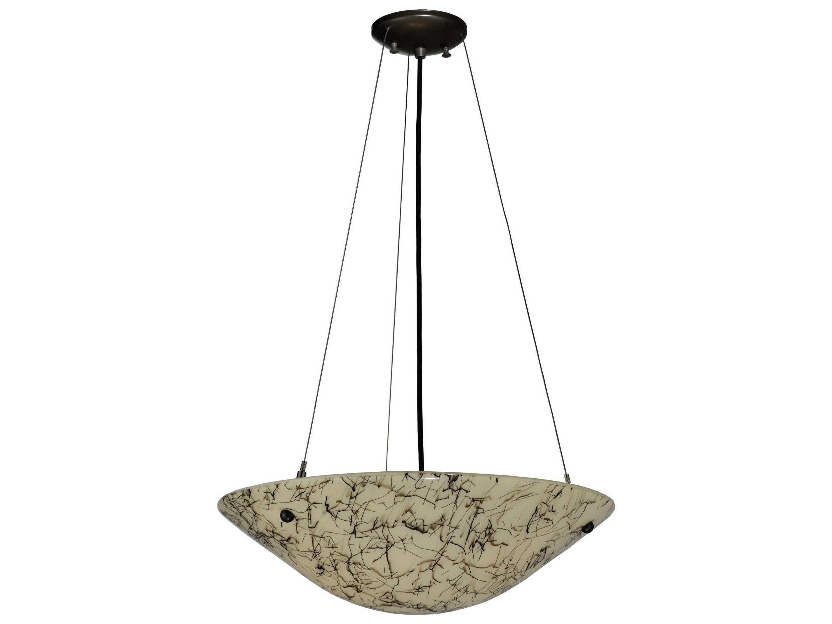 Meyda Metro Fusion 2-Light Black Bowl Pendant