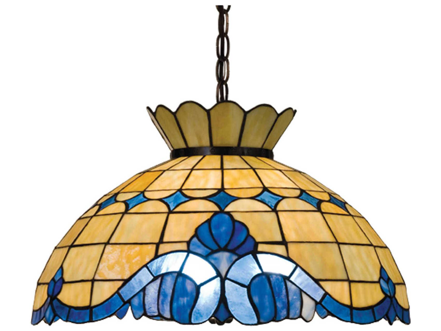 Meyda Baroque 3-Light Brown Tiffany Pendant