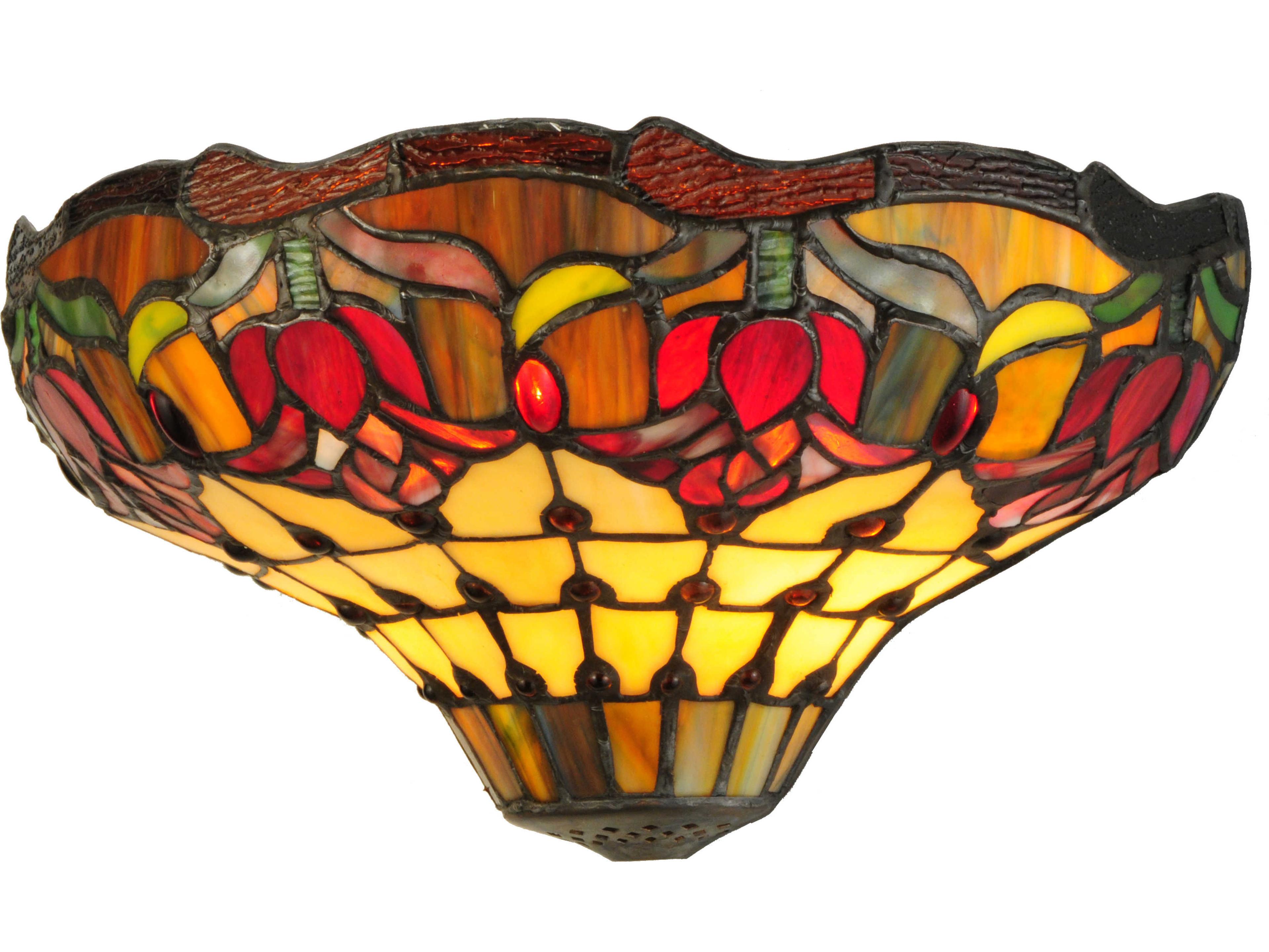 Meyda Nouveau 2-Light Brown Tiffany Wall Sconce