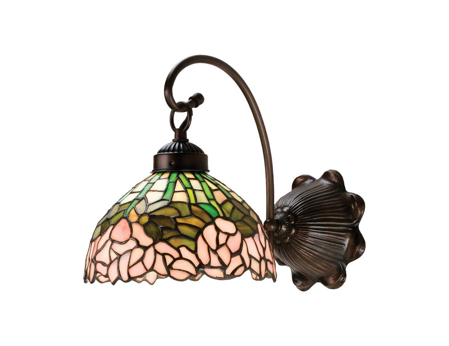 Meyda Nouveau 1-Light Bronze Tiffany Wall Sconce