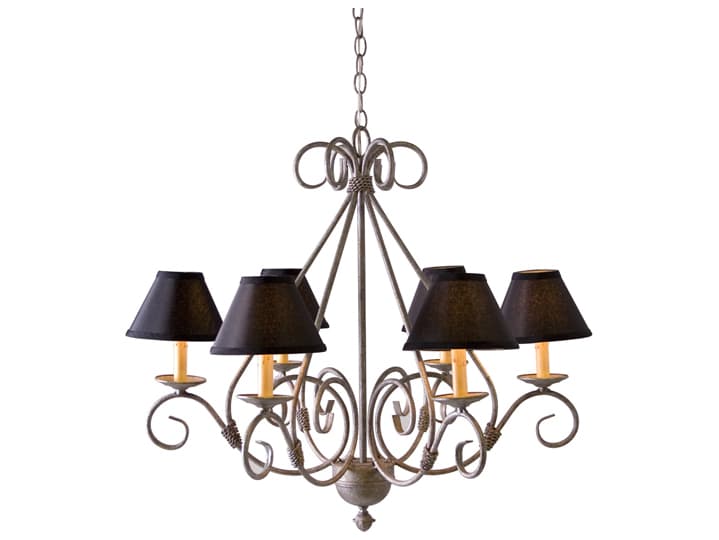 Meyda Olivia 6-Light Black Gray Empire Chandelier