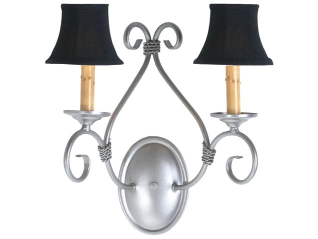 Meyda Olivia 2-Light Black Pewter Wall Sconce