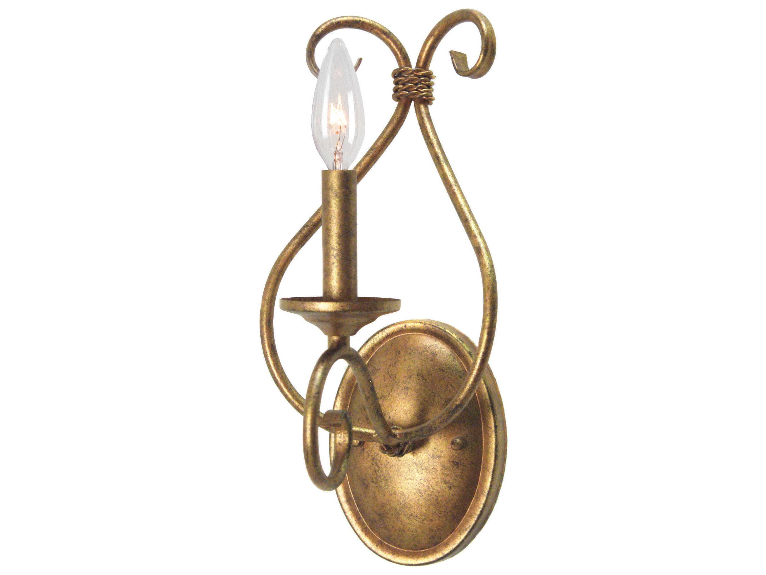 Meyda Olivia 1-Light Autumn Leaf Gold Wall Sconce