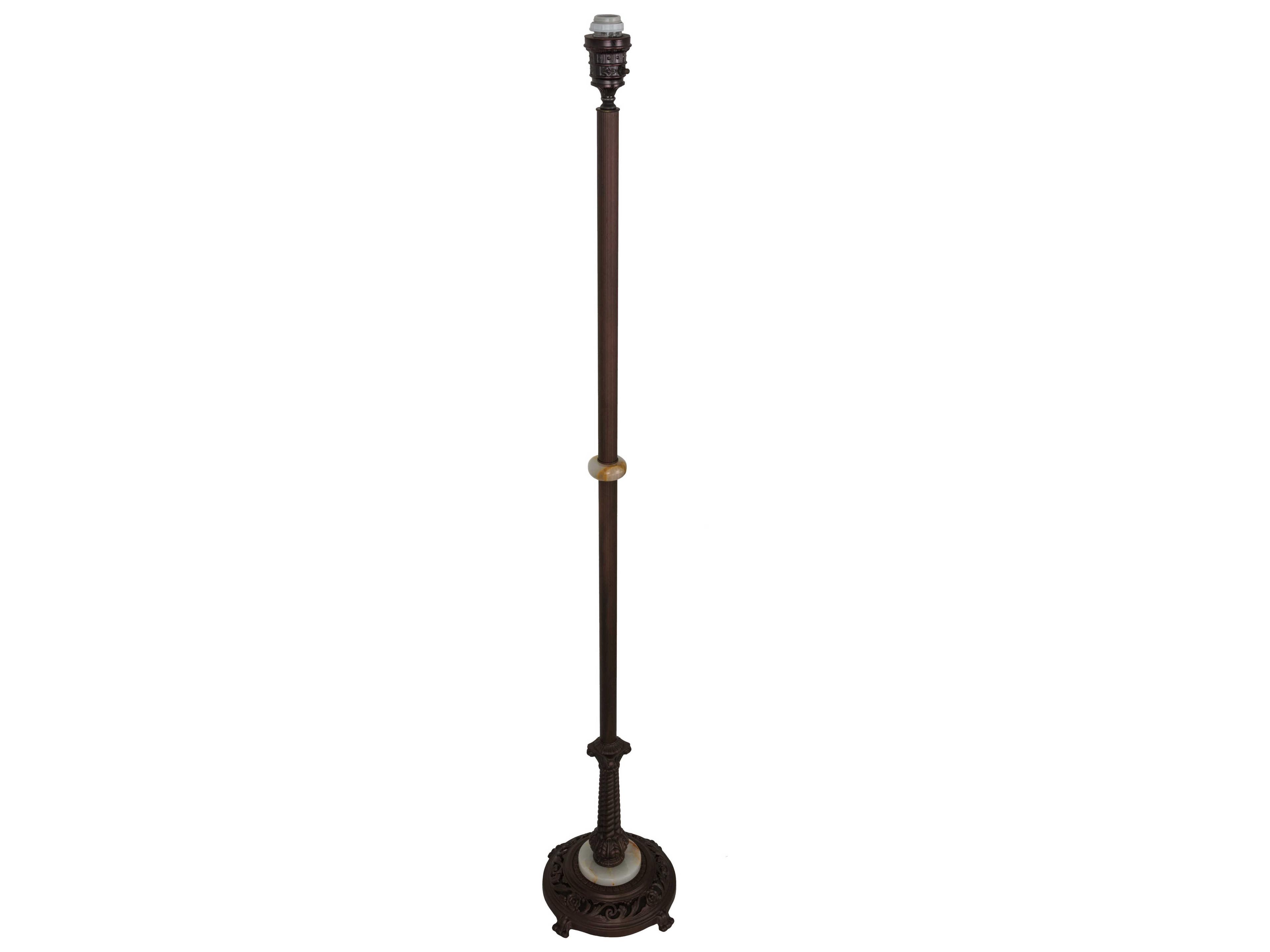 Meyda Onyx Mahogany Bronze Torchiere Floor Base