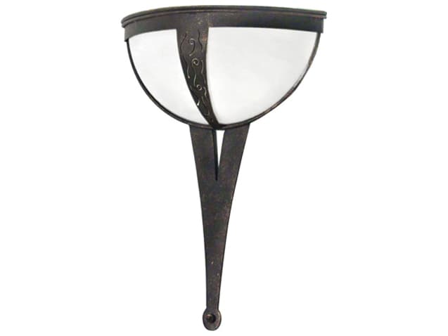 Meyda Orva 1-Light White Brown Wall Sconce