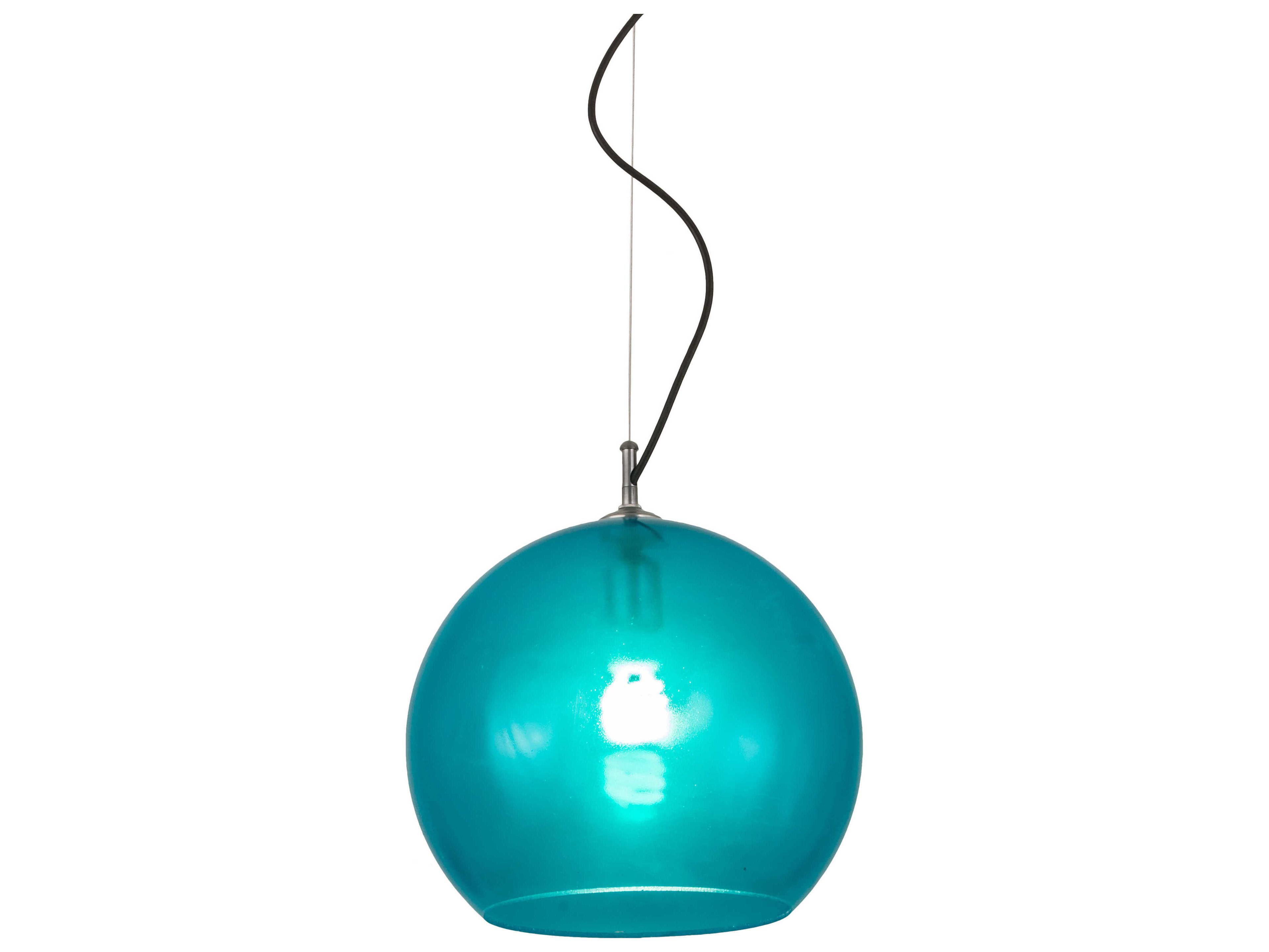 Meyda Bola 1-Light Blue Glass Globe Pendant