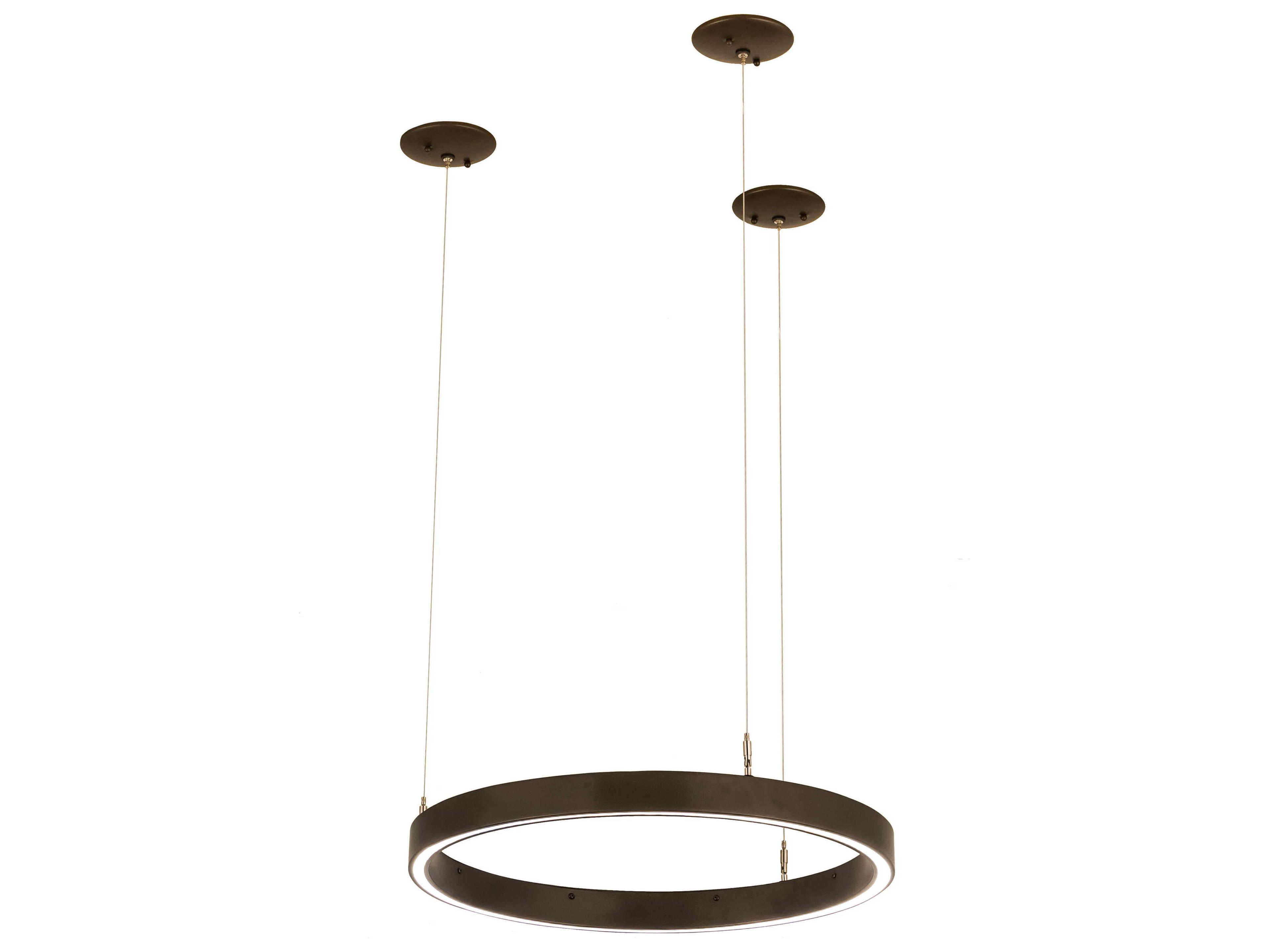 Meyda Anillo Led Bronze Glass Round Pendant