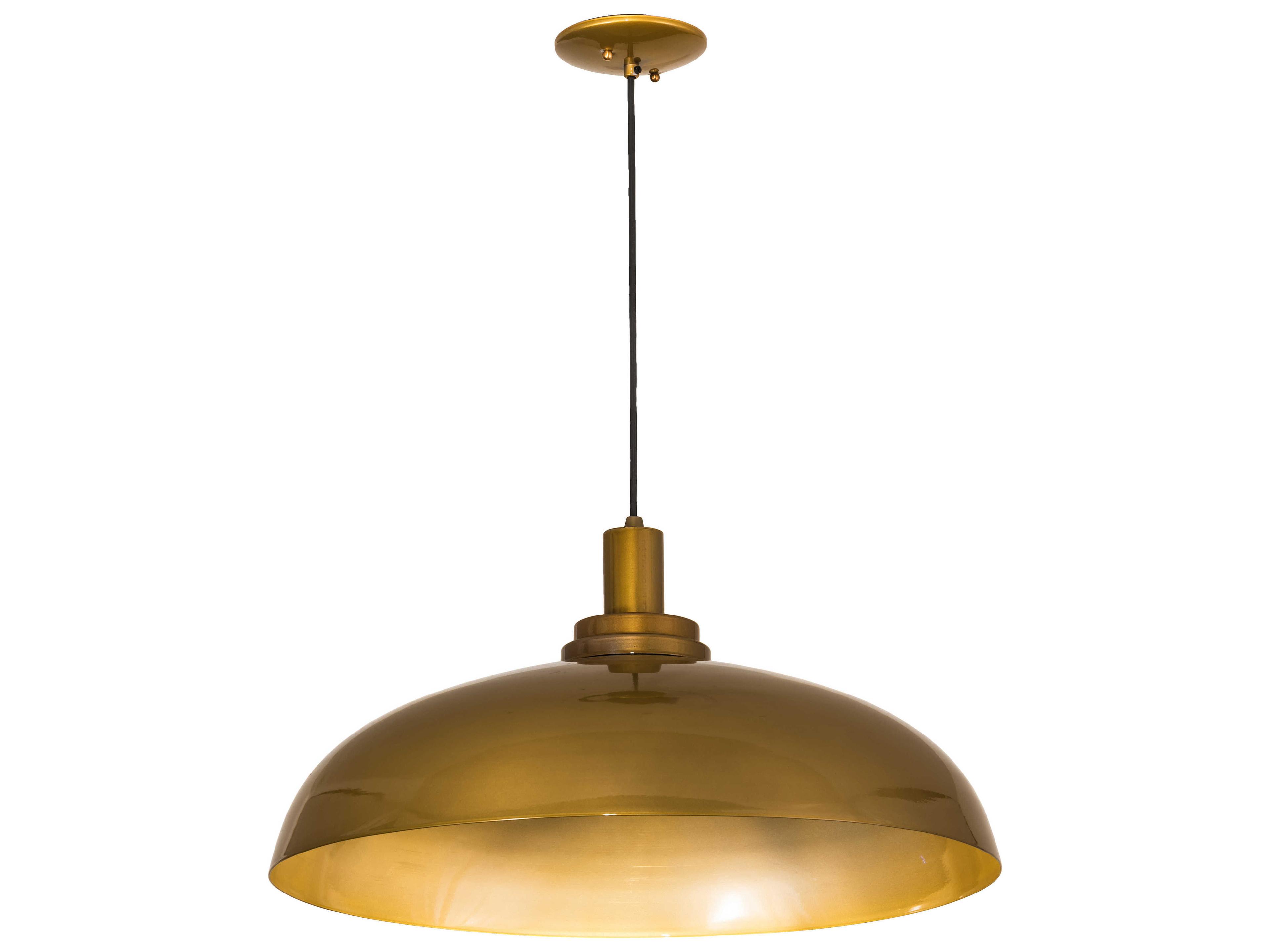 Meyda Gravity 1-Light Brass LED Bowl Pendant